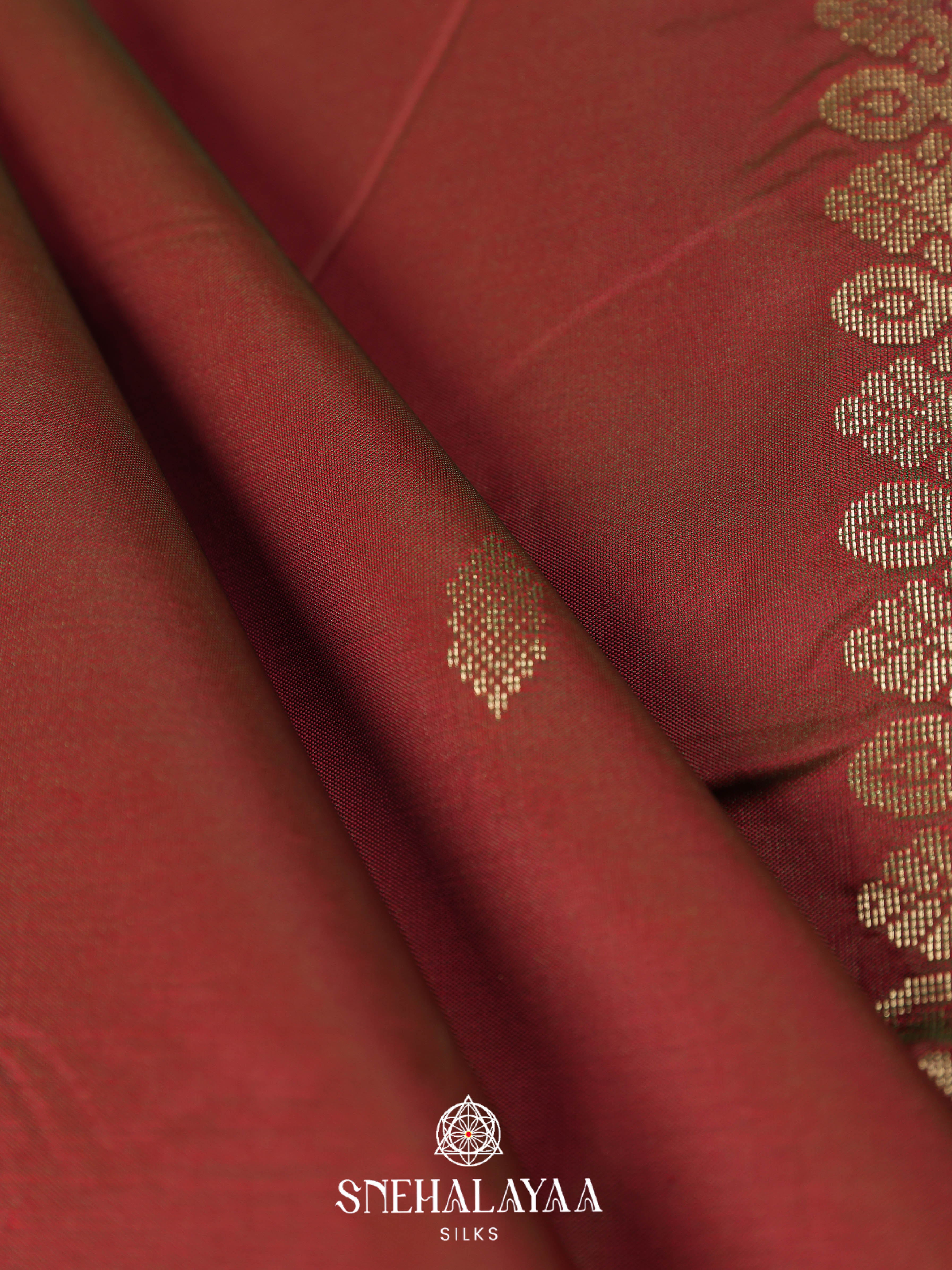 Brown Art Silk Saree