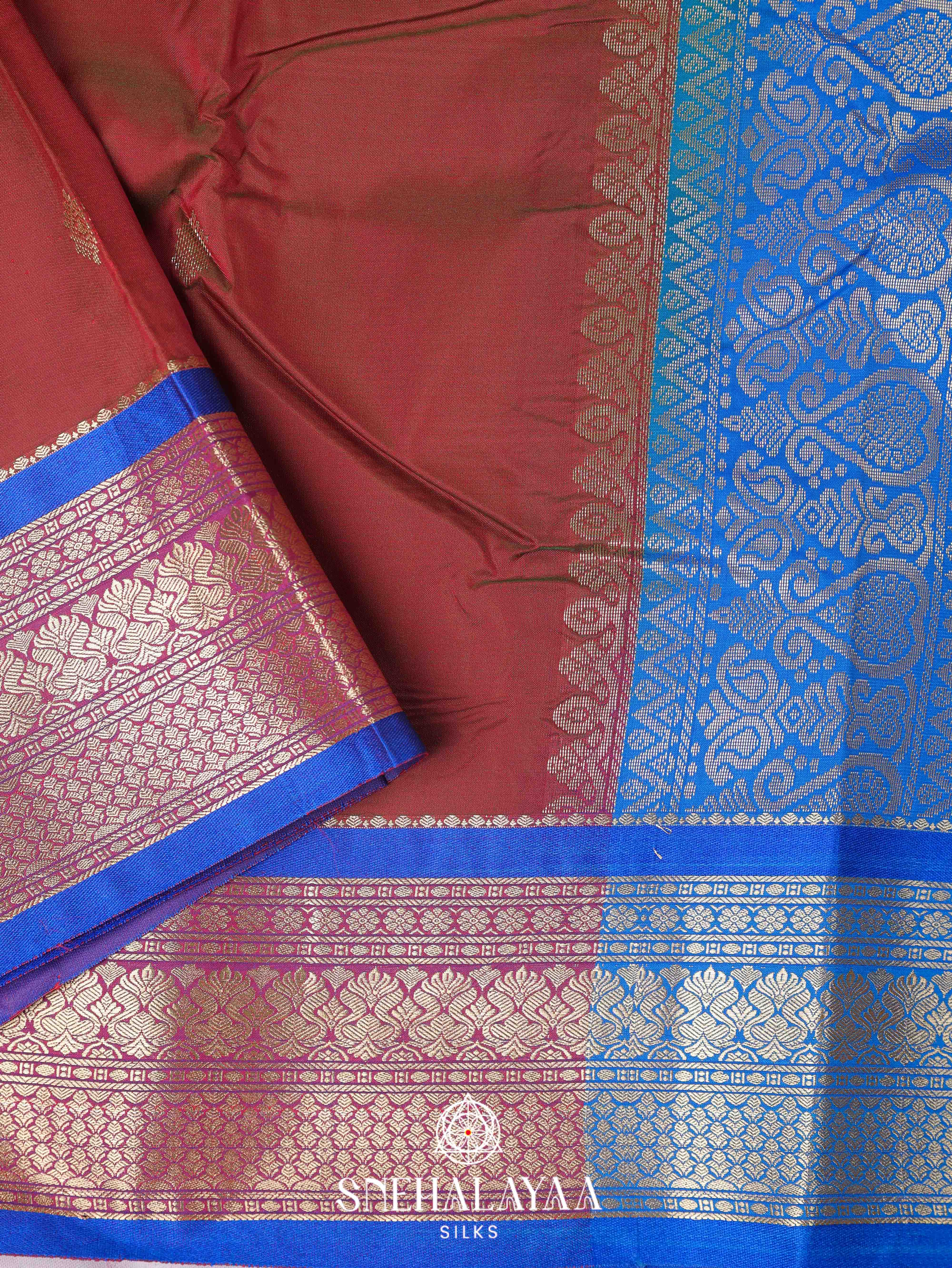 Brown Art Silk Saree