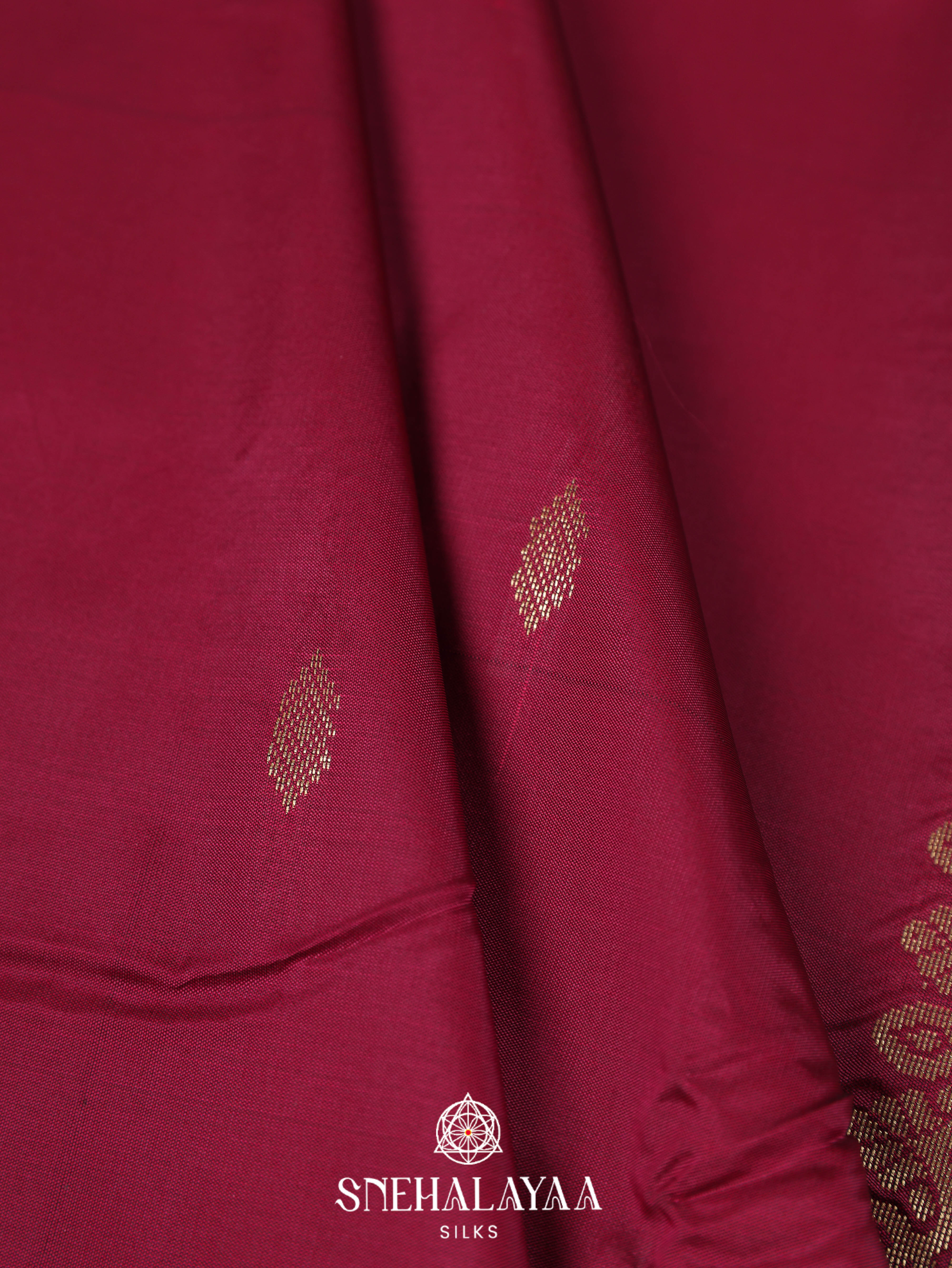 Maroon Art Silk Saree