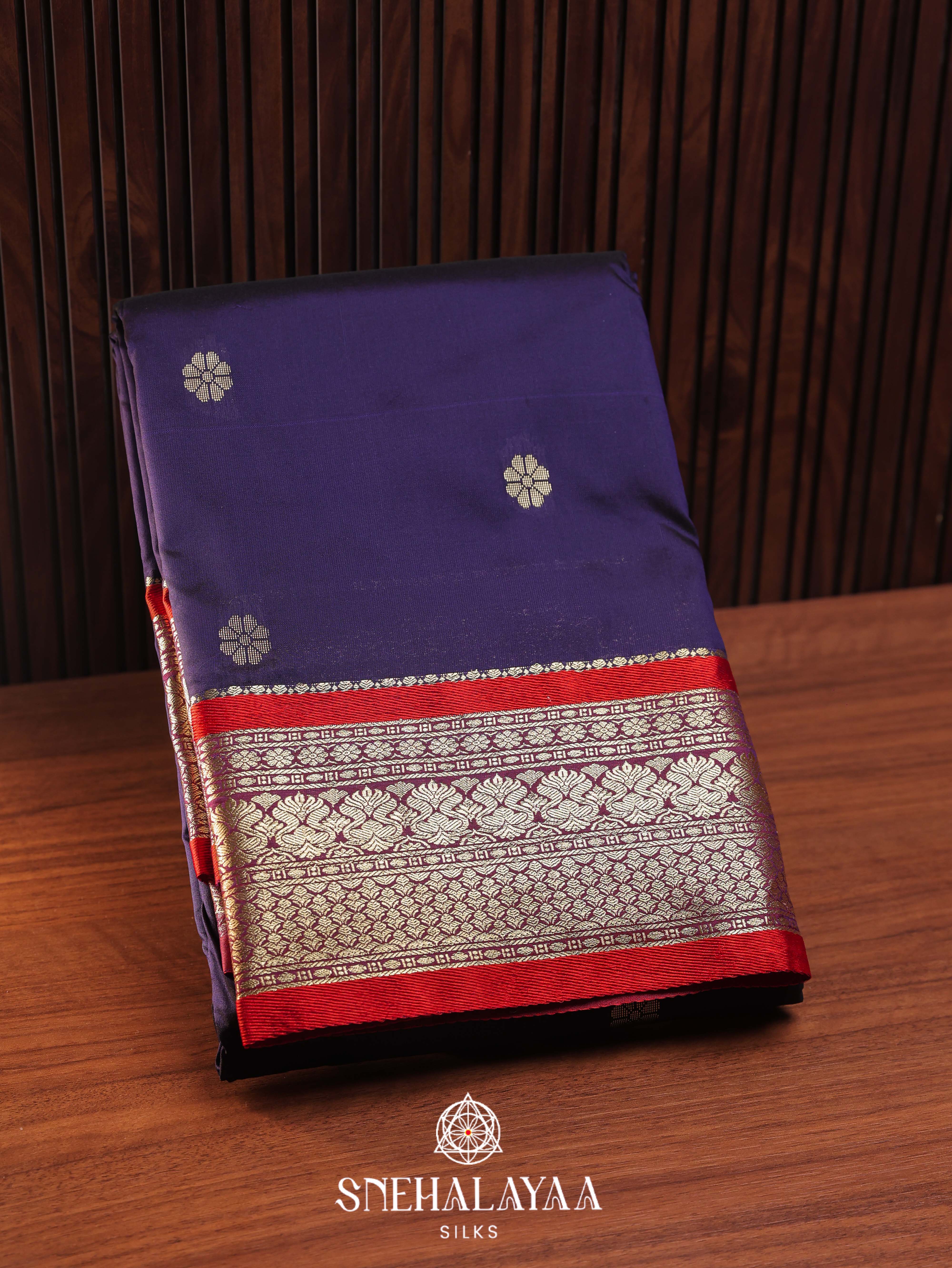 Purple Art Silk Saree
