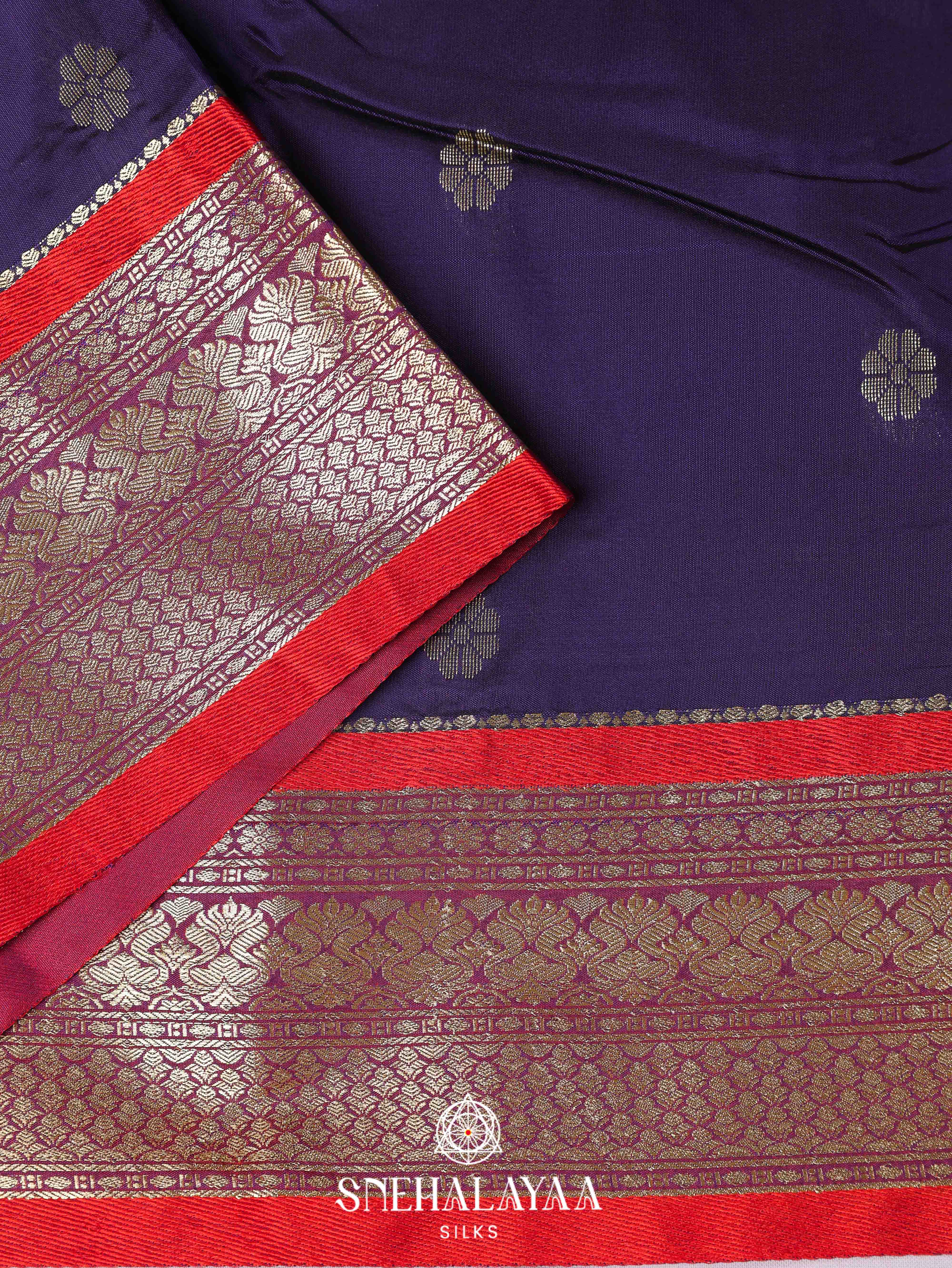 Purple Art Silk Saree