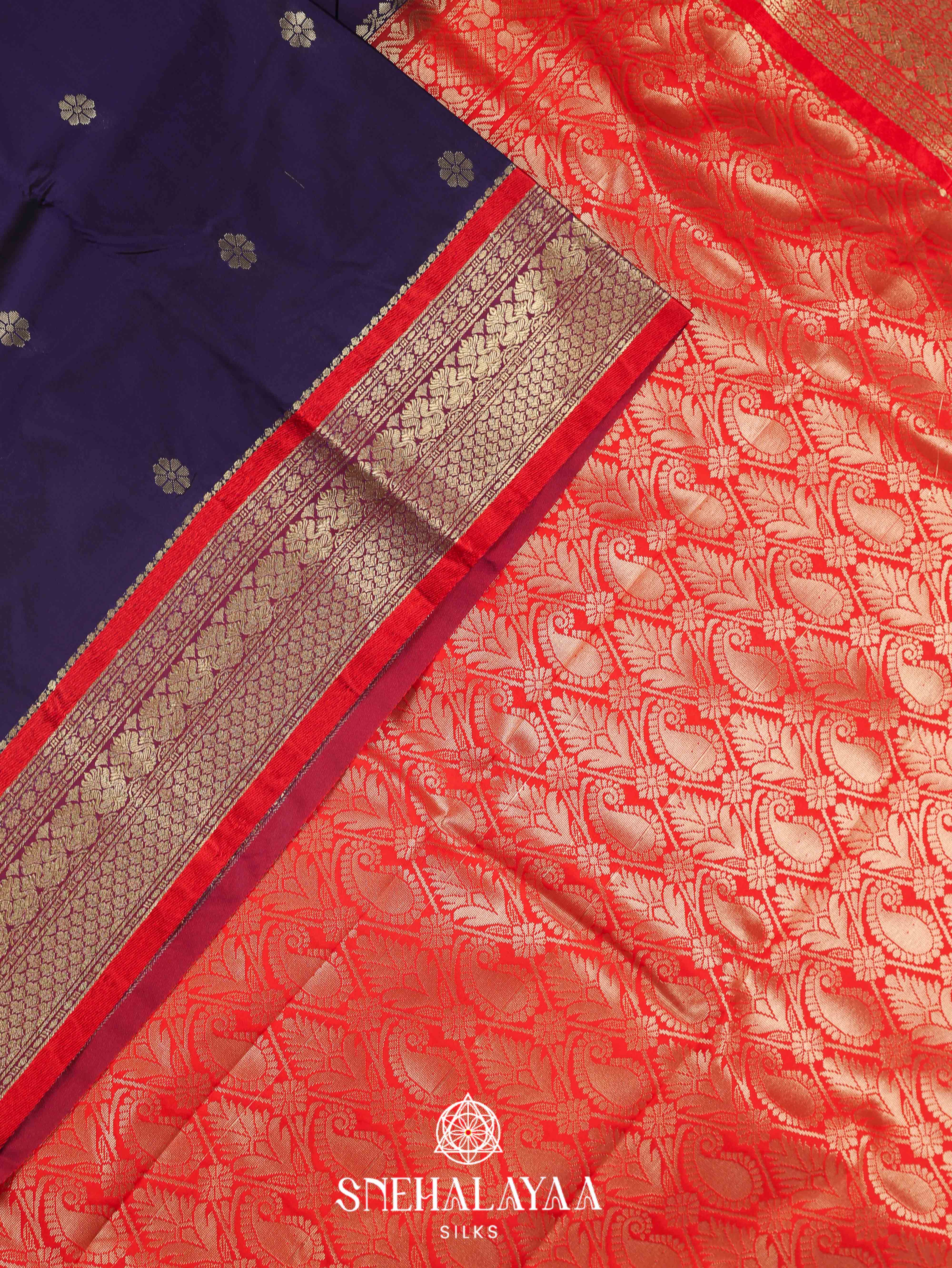 Purple Art Silk Saree