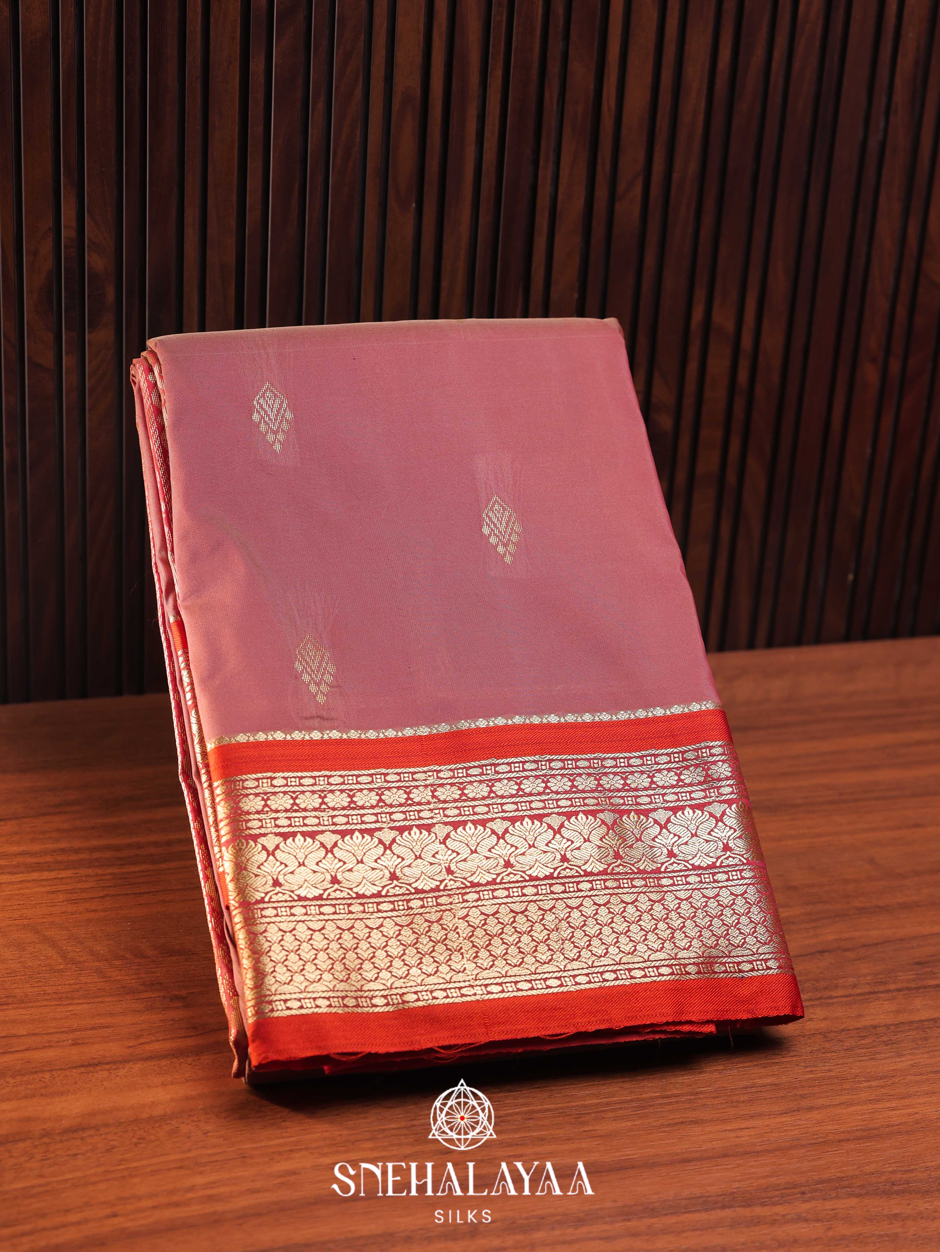 Brown Art Silk Saree
