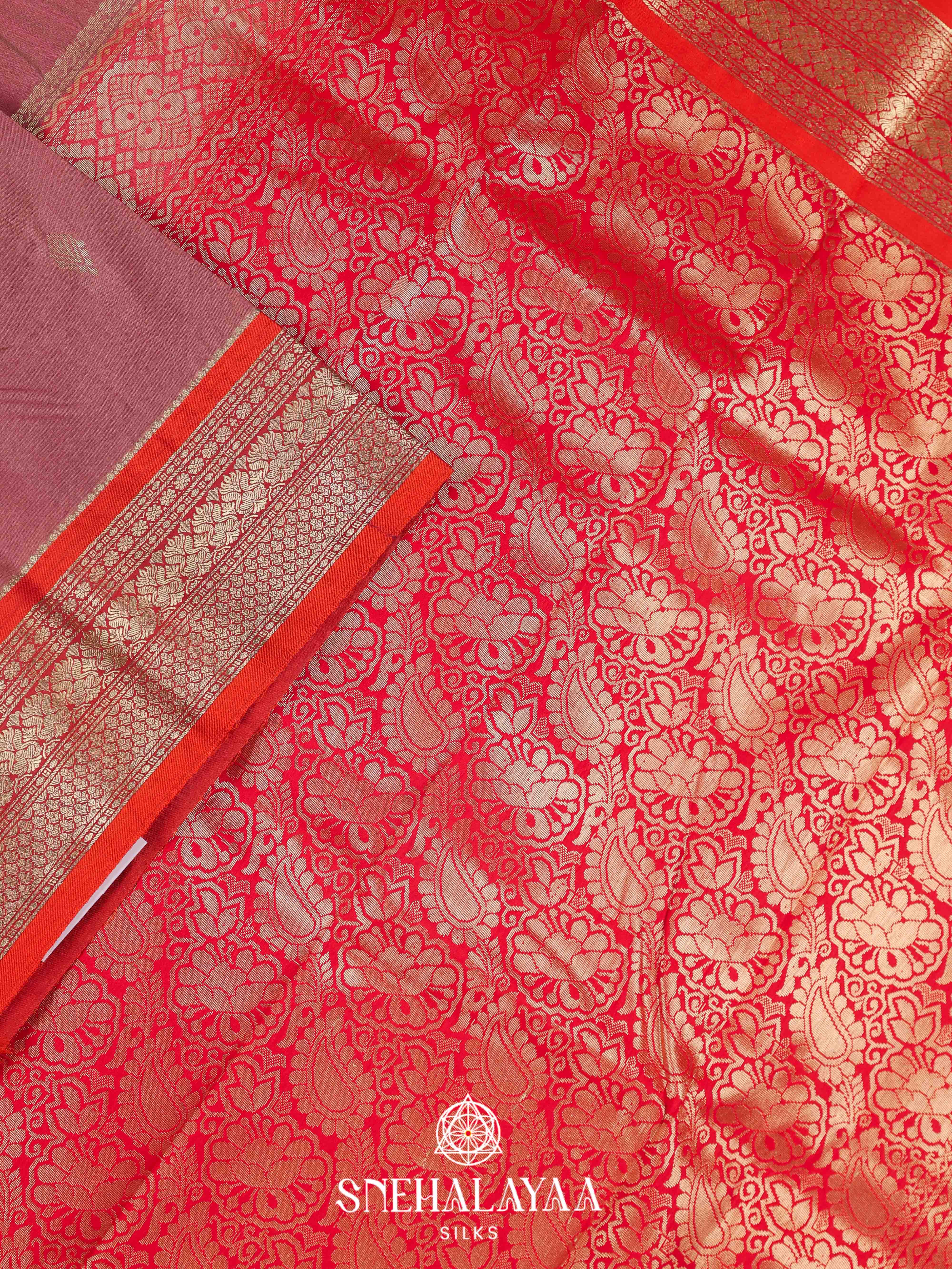 Brown Art Silk Saree