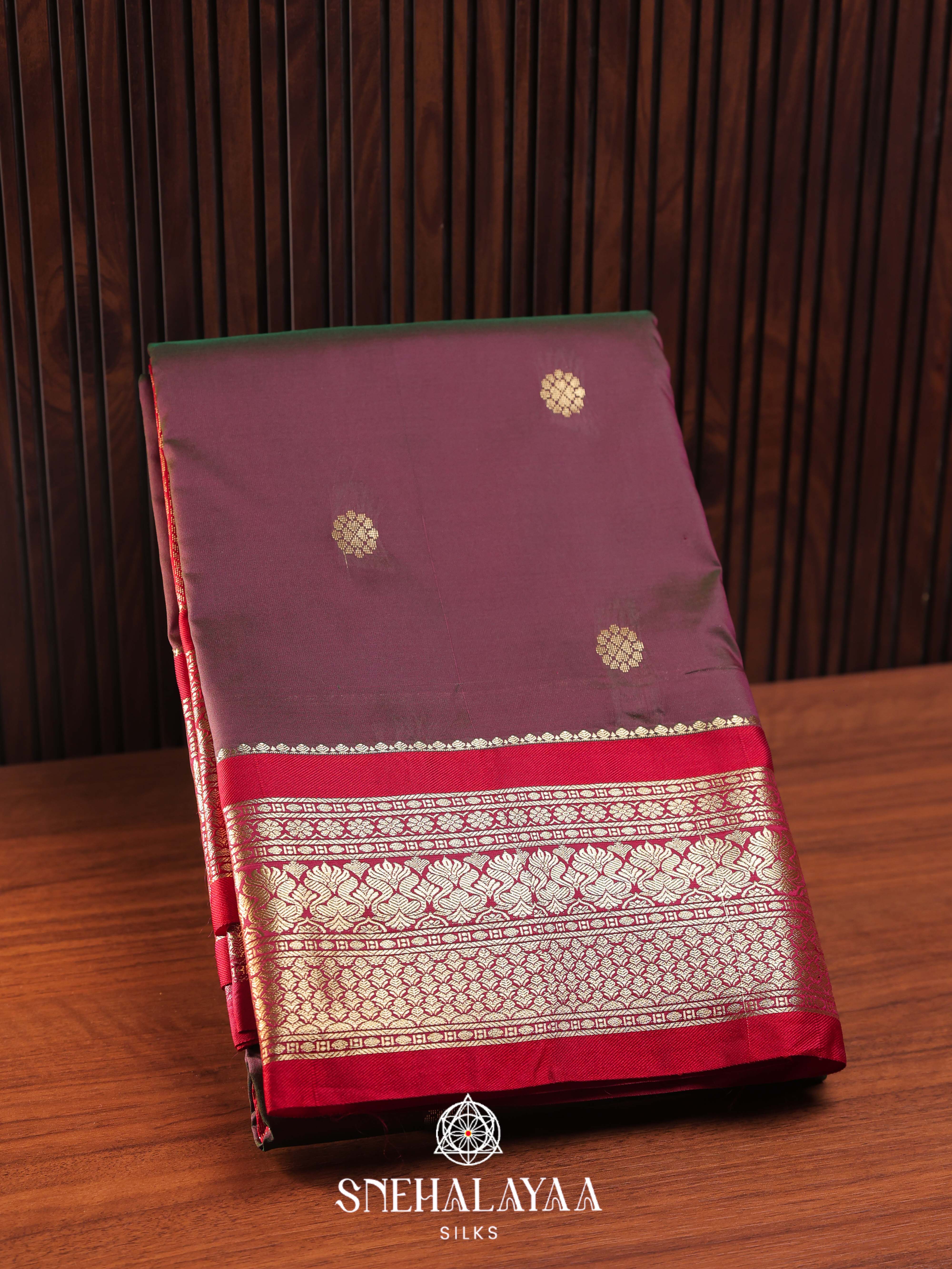 Coffee Brown Art Silk Saree