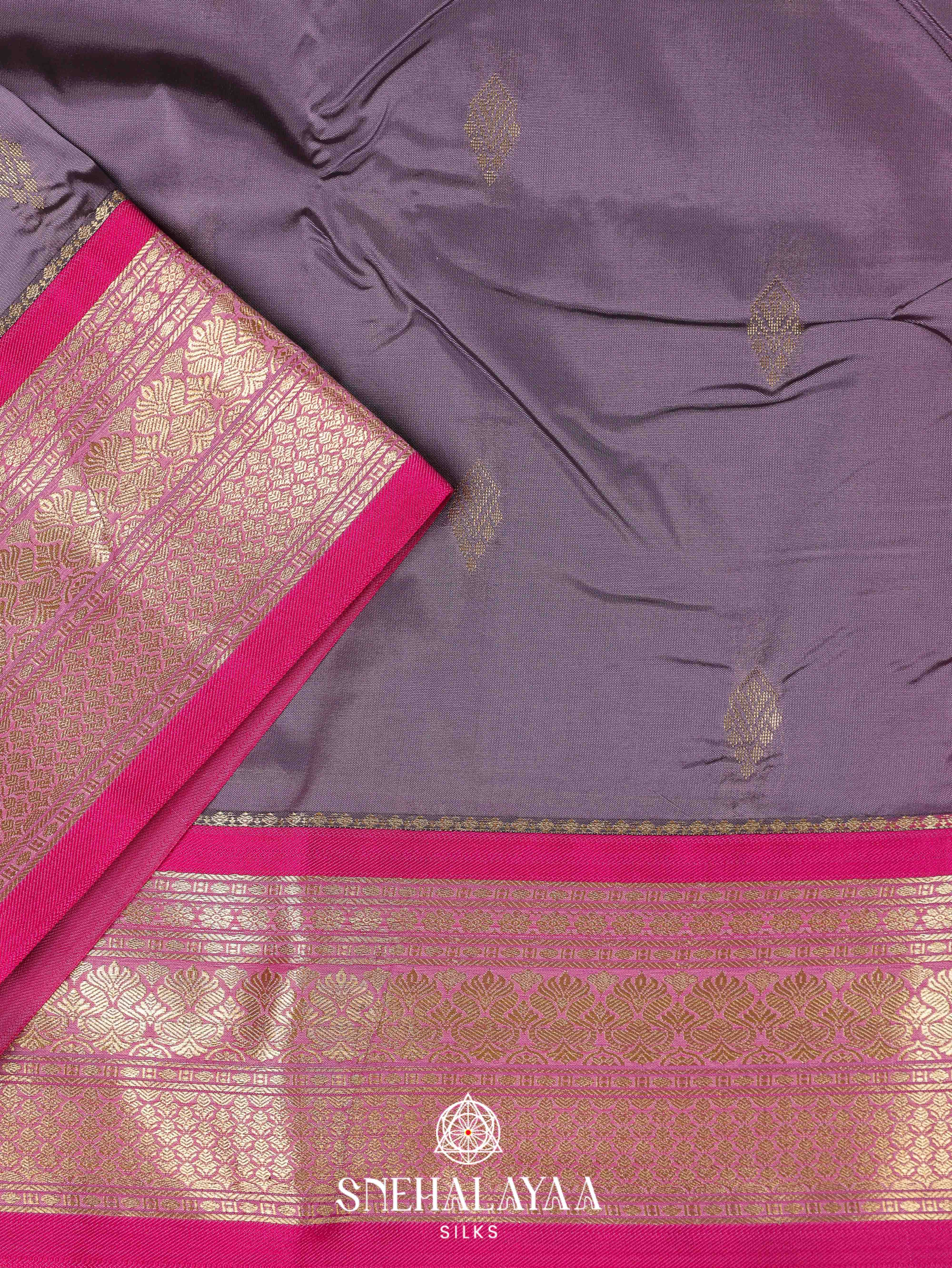 Grey Art Silk Saree