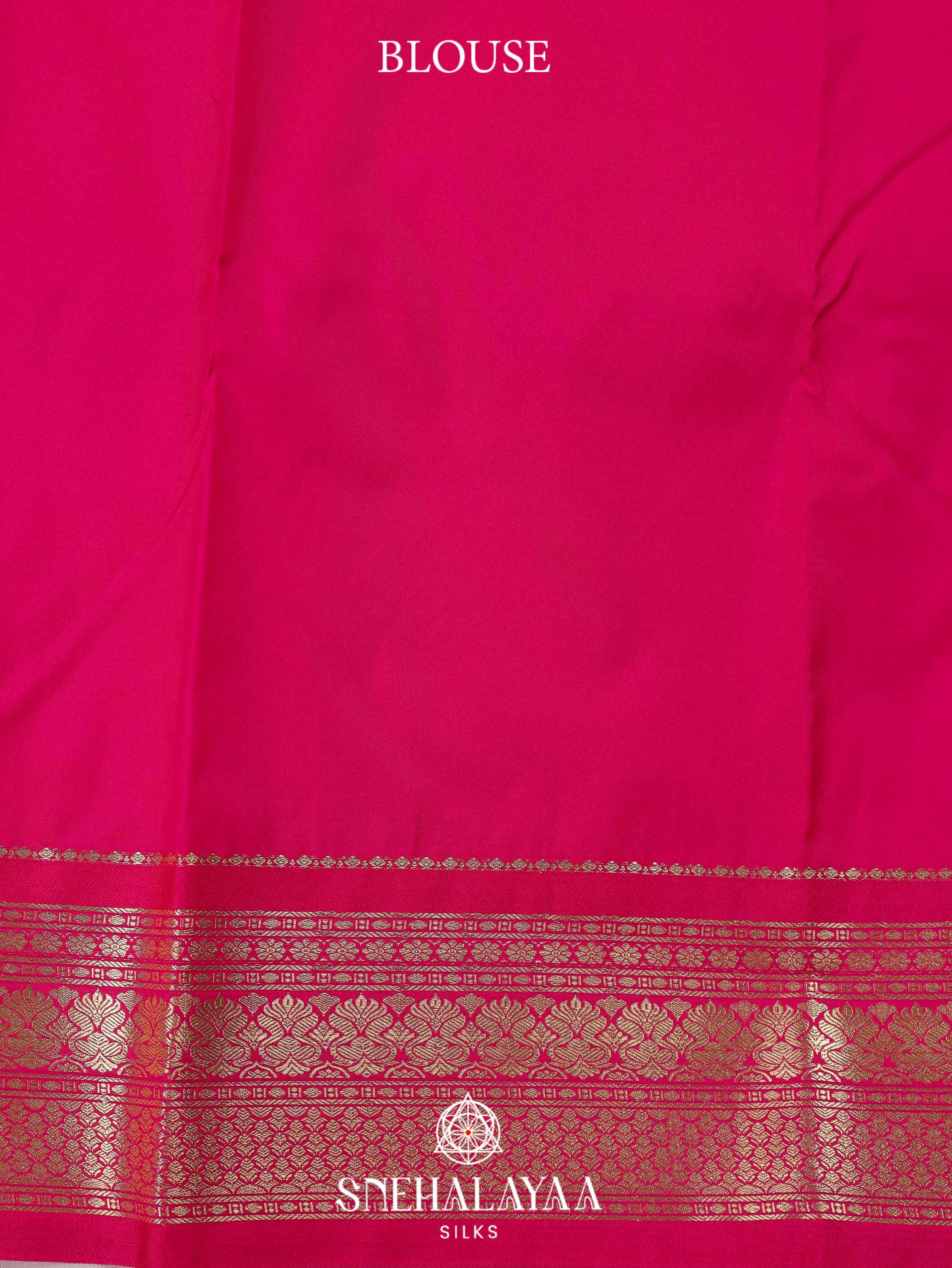 Grey Art Silk Saree