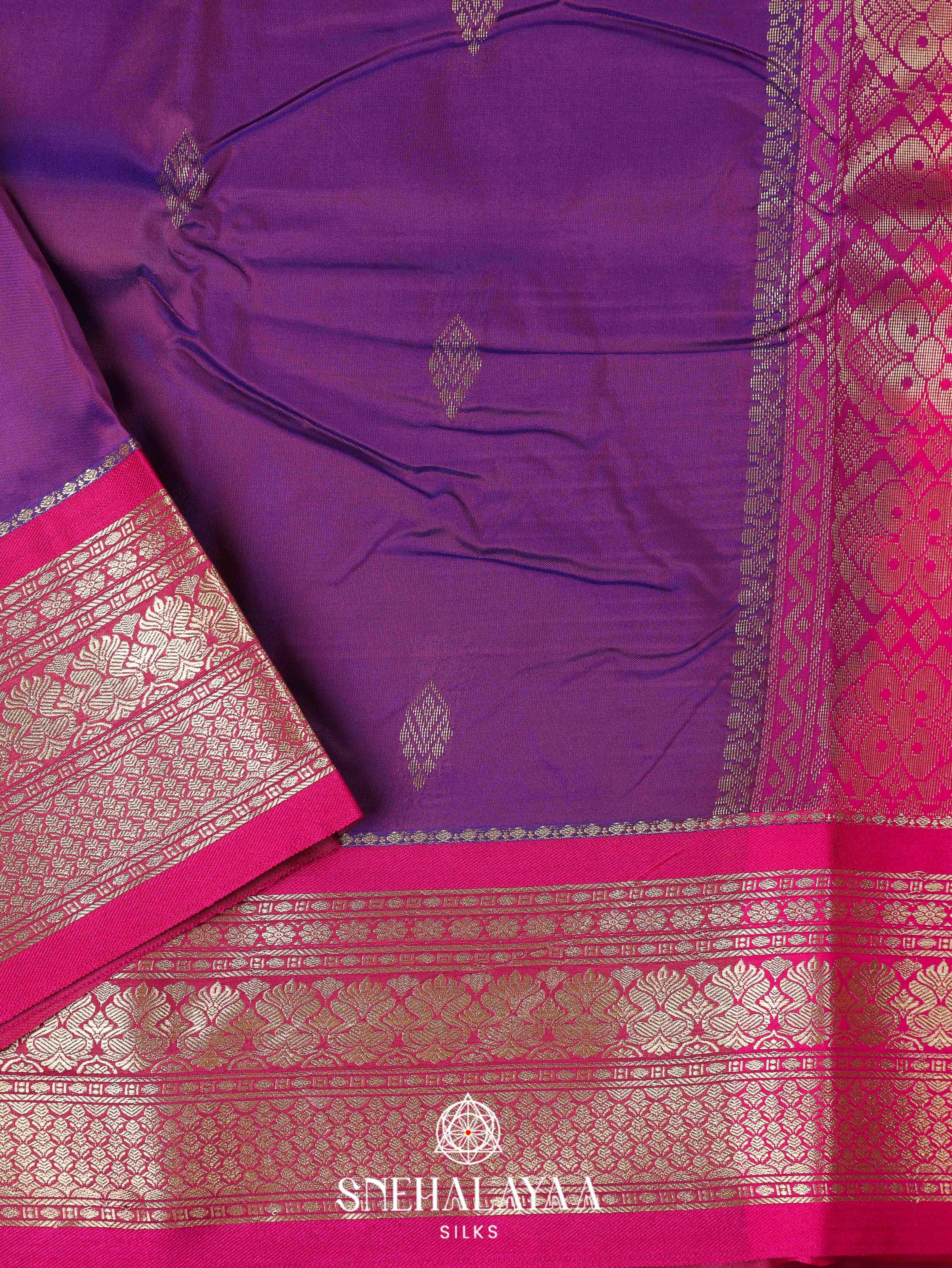 Magenta Purple Art Silk Saree