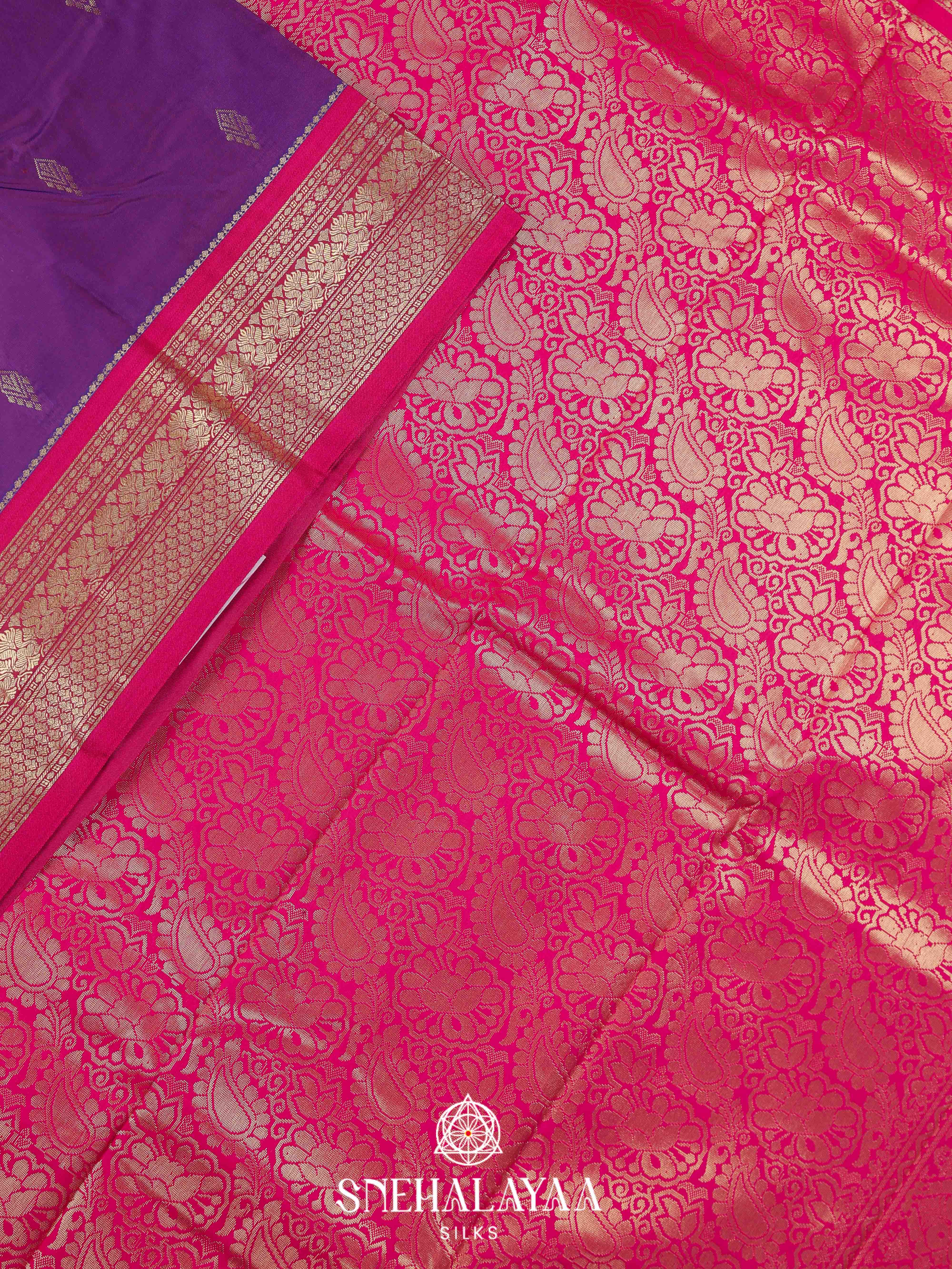 Magenta Purple Art Silk Saree