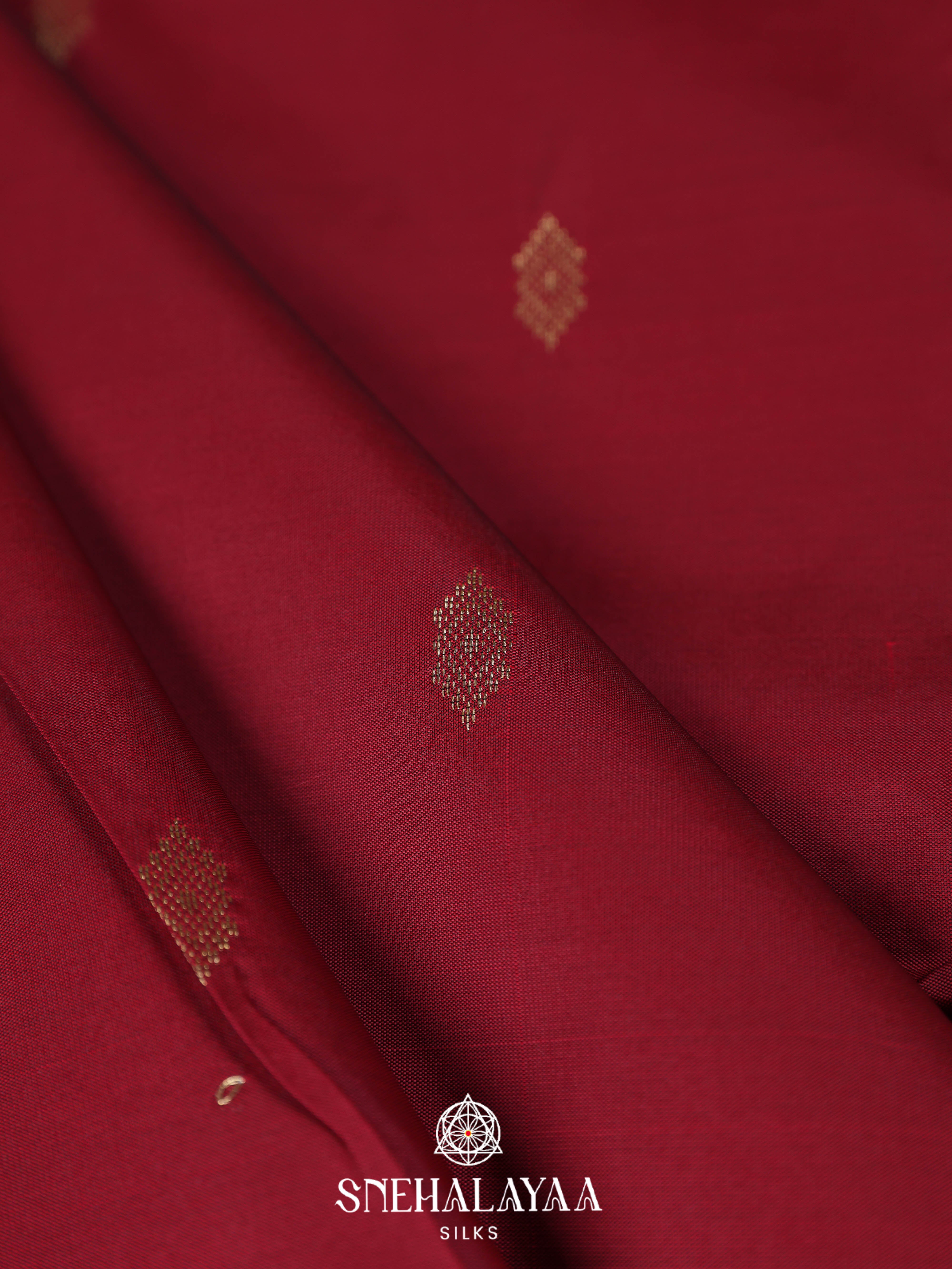 Maroon Art Silk Saree