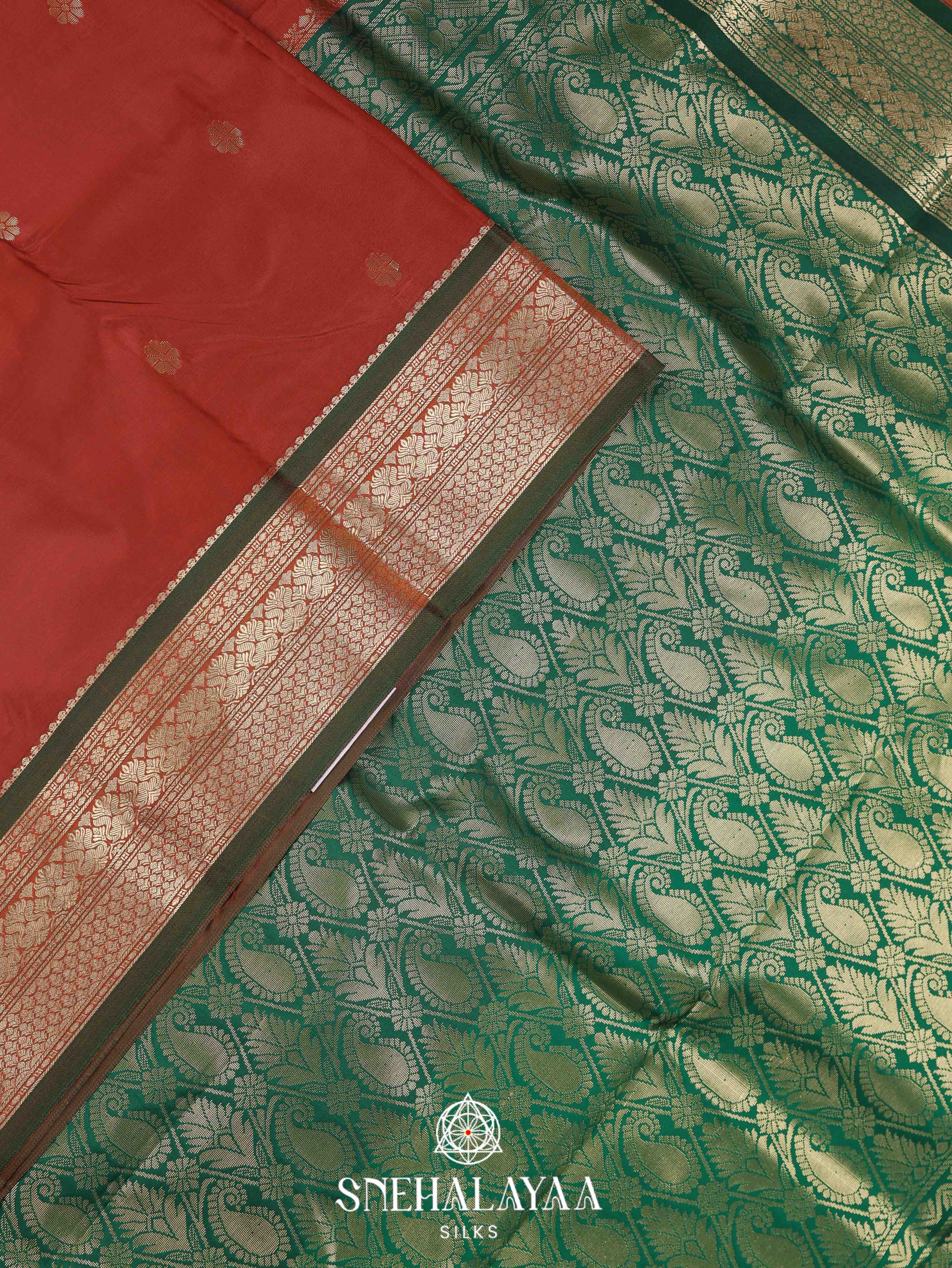 Brown Art Silk Saree