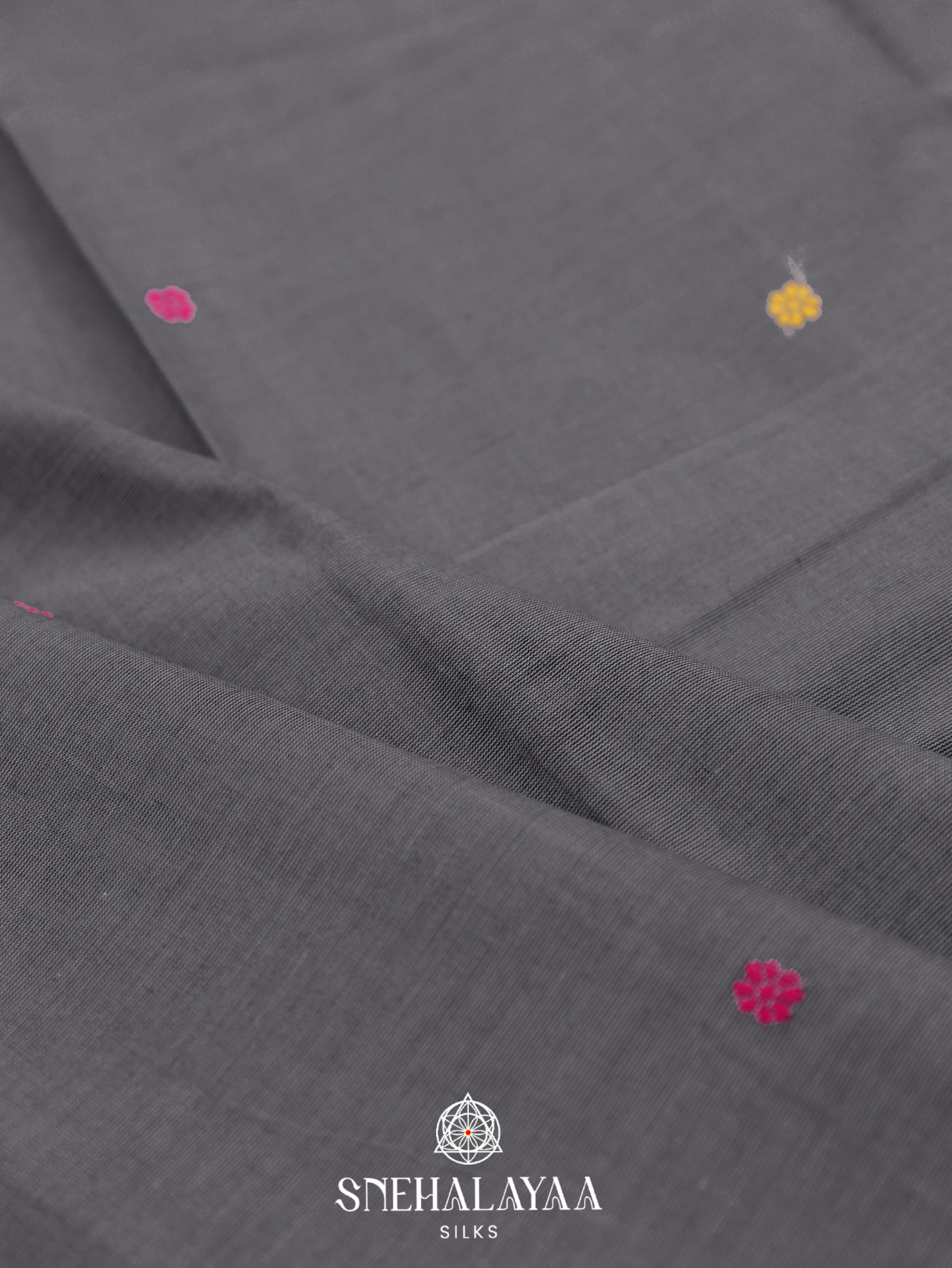 Grey  Kanchi Cotton Saree