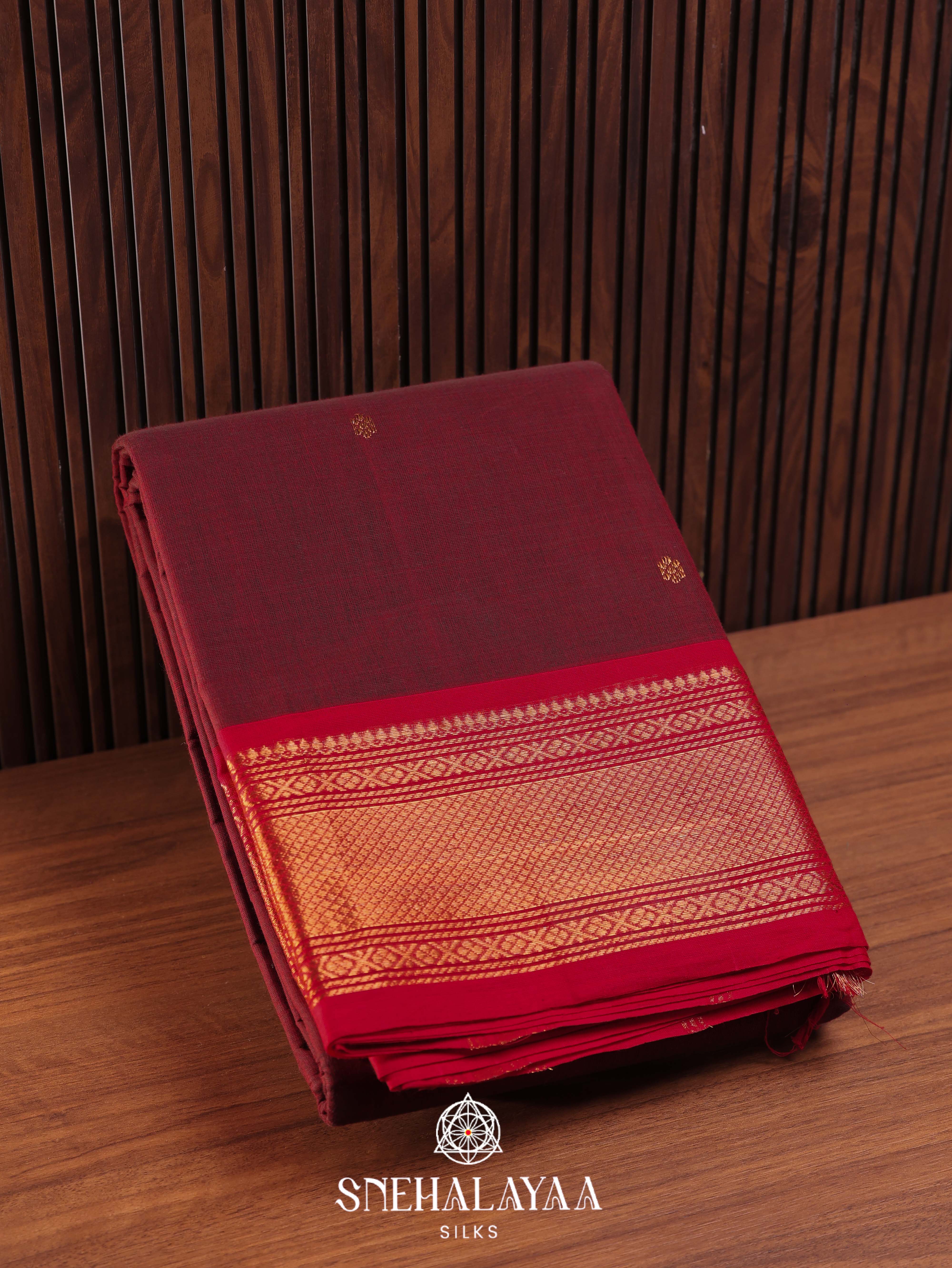 Maroon3 Kanchi Cotton Saree