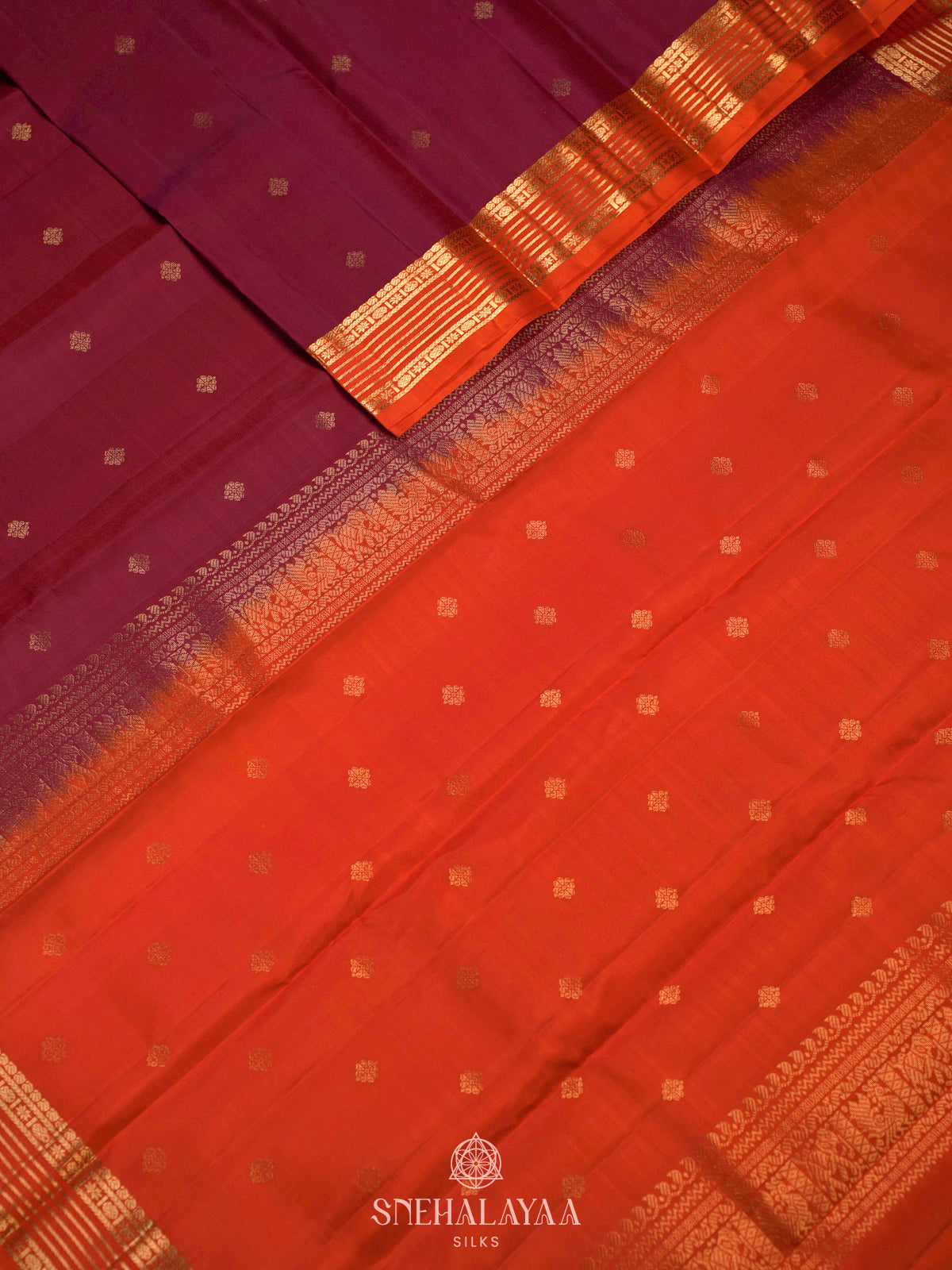 Maroon Kanjivaram Silk Saree