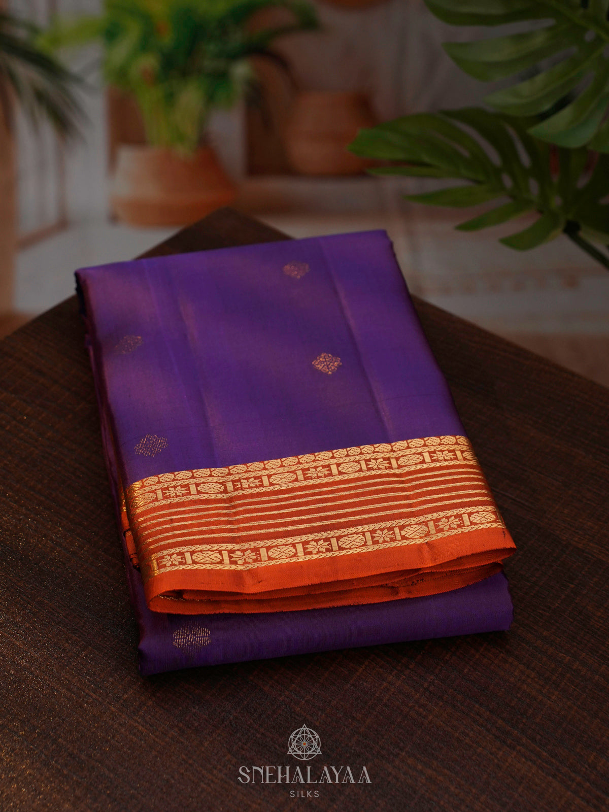 Purple Kanjivaram Silk Saree