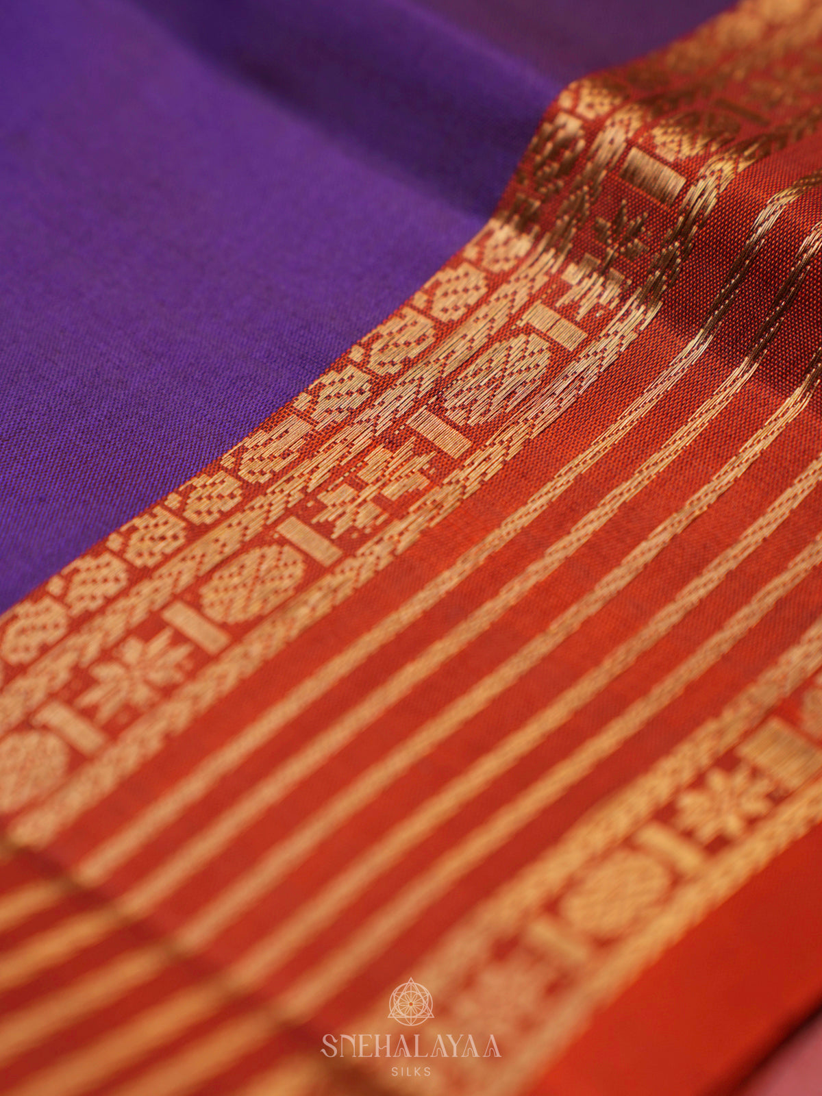 Purple Kanjivaram Silk Saree