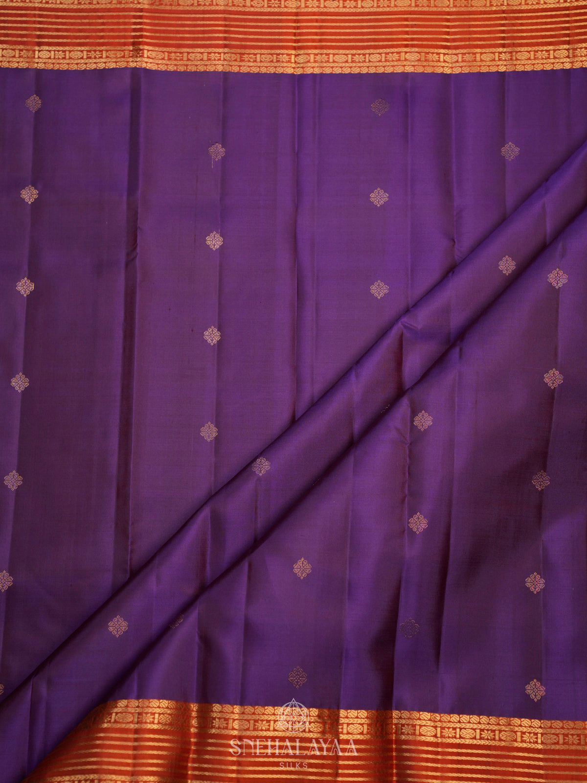 Purple Kanjivaram Silk Saree