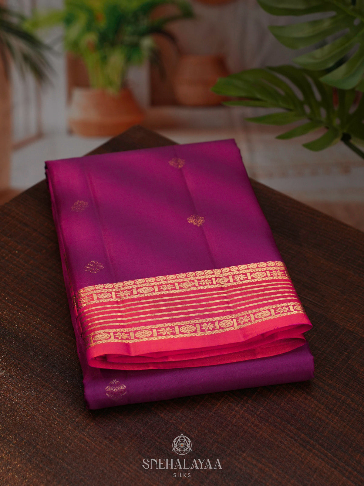 Magenta Kanjivaram Silk Saree