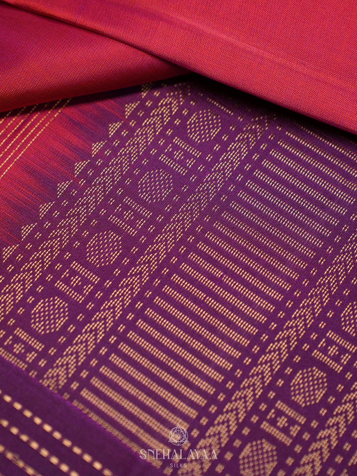 Ruby Red Kanjivaram Silk Saree