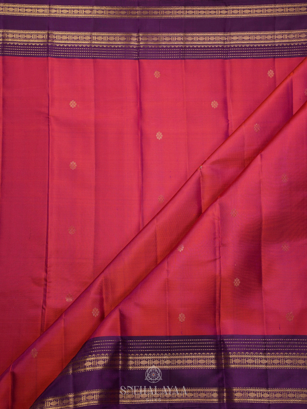 Ruby Red Kanjivaram Silk Saree