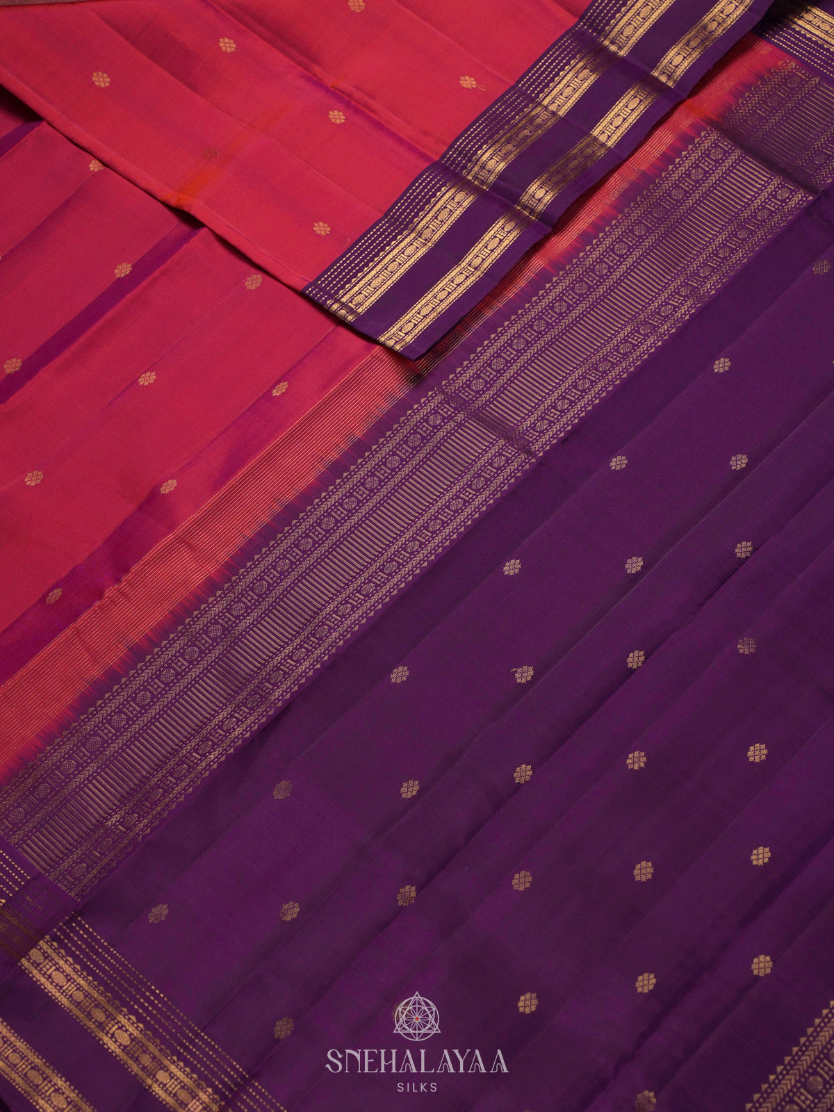 Ruby Red Kanjivaram Silk Saree