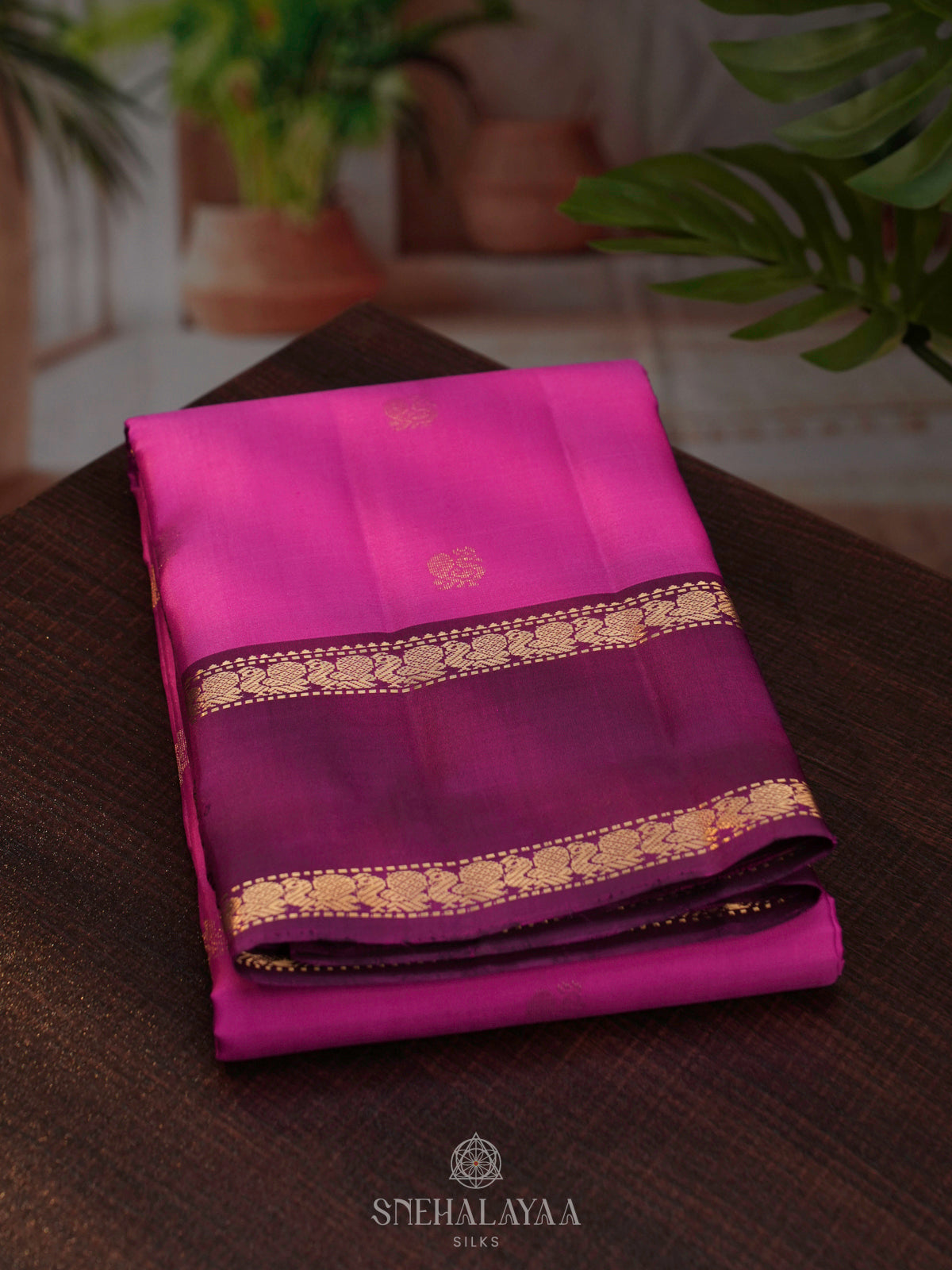 Pink Kanjivaram Silk Saree