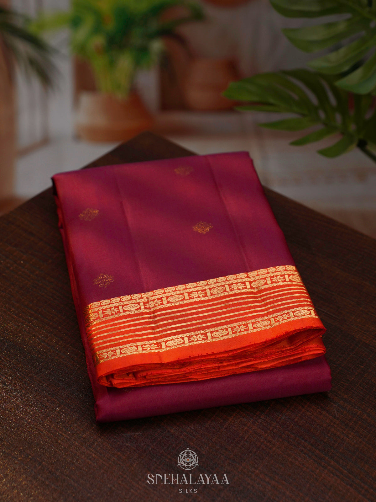 Maroon Kanjivaram Silk Saree