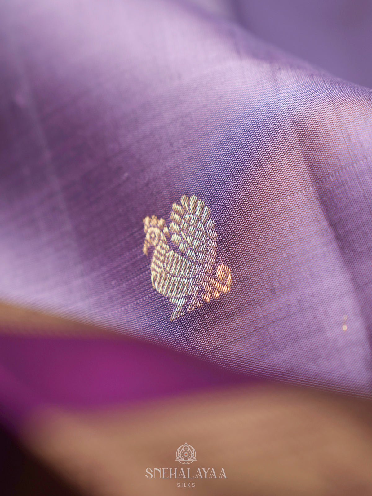 Lilac Kanjivaram Silk Saree