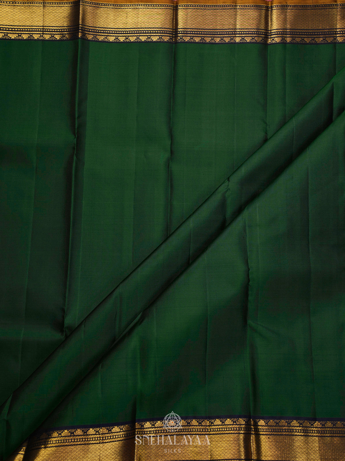 Forest Green Kanjivaram Silk Saree