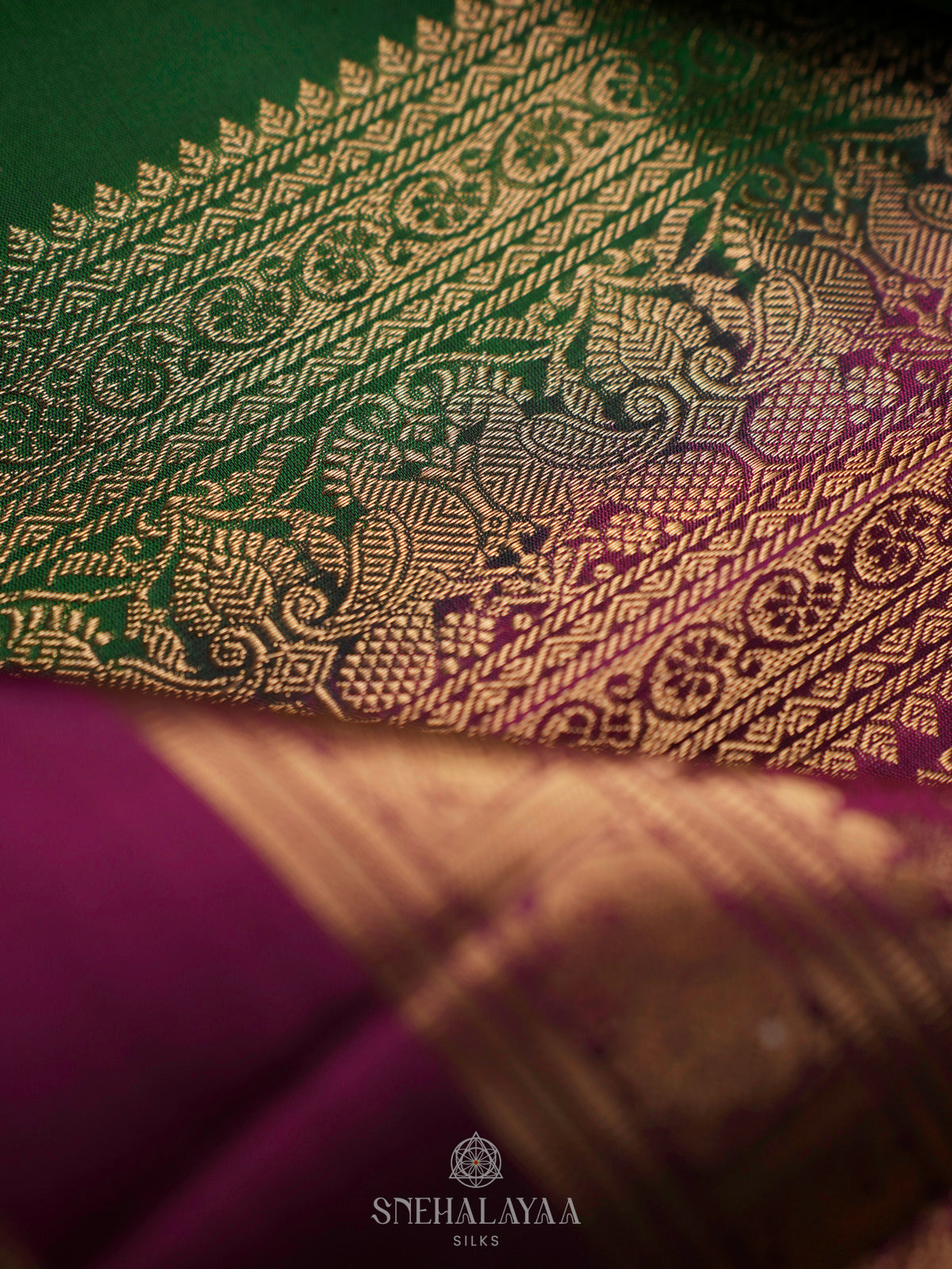 Emerald Green Kanjivaram Silk Saree
