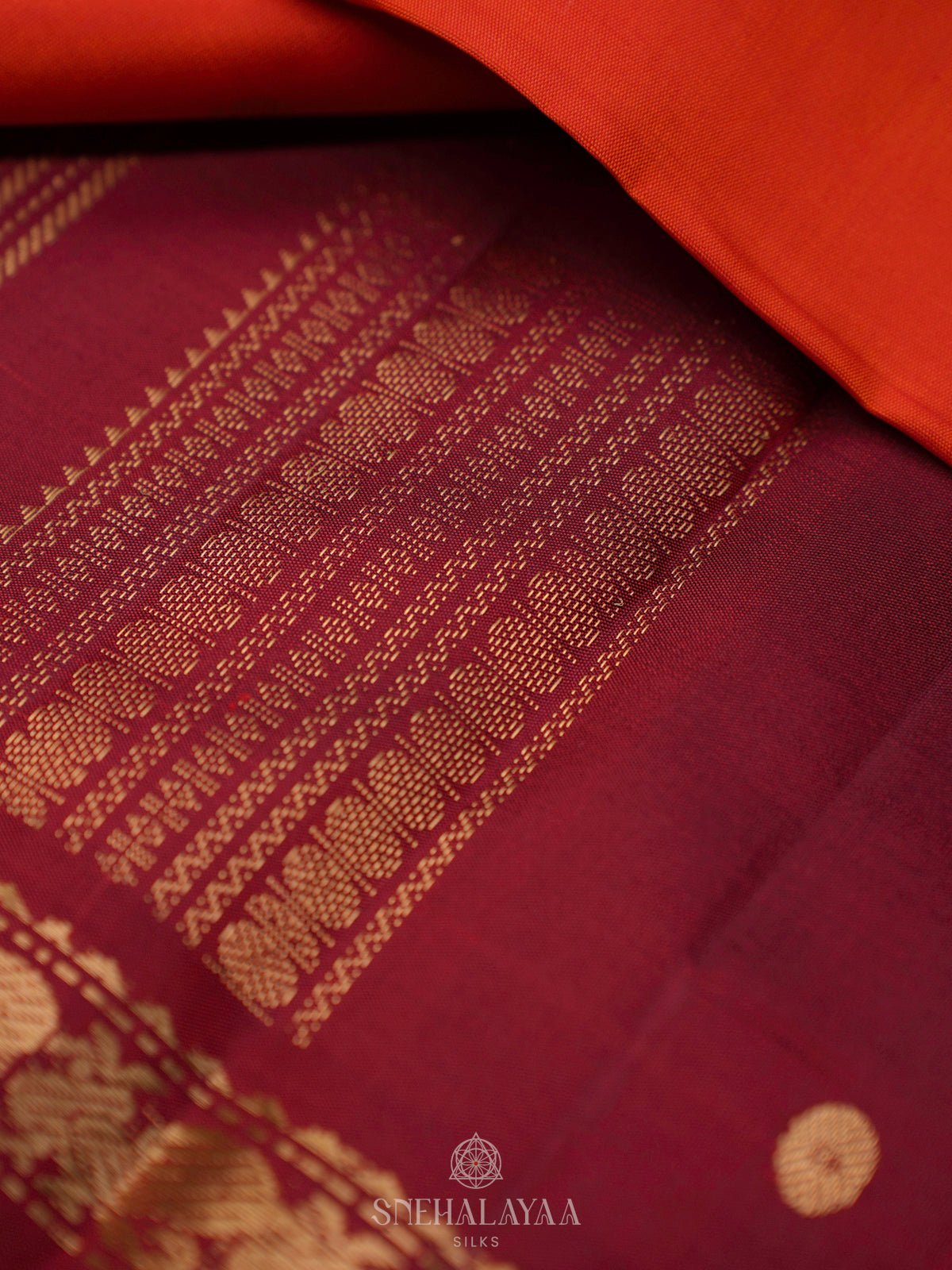 Orange Kanjivaram Silk Saree