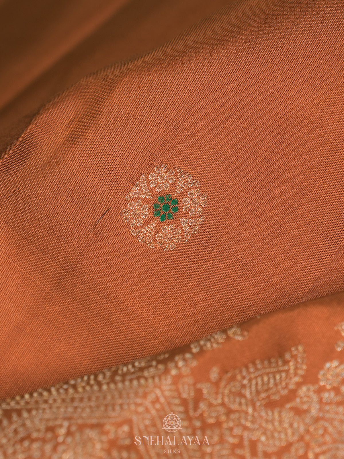 Orange Kanjivaram Silk Saree