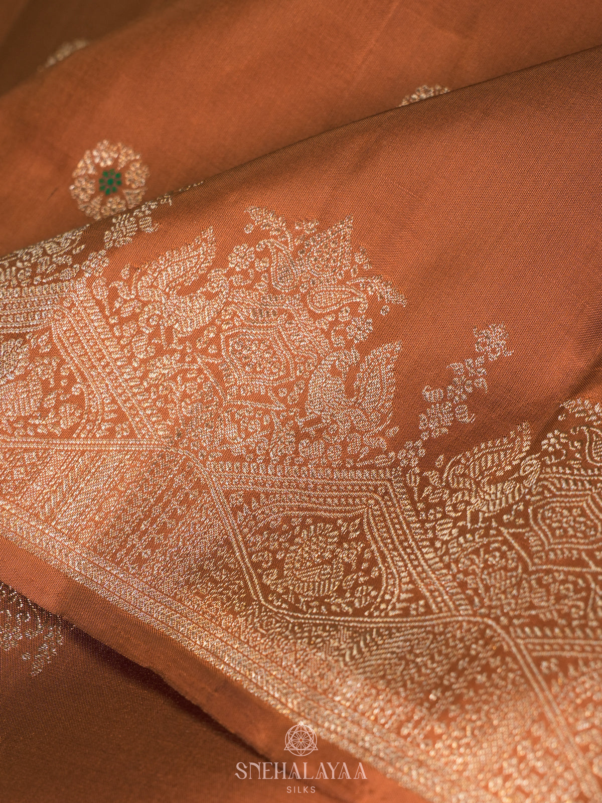 Orange Kanjivaram Silk Saree