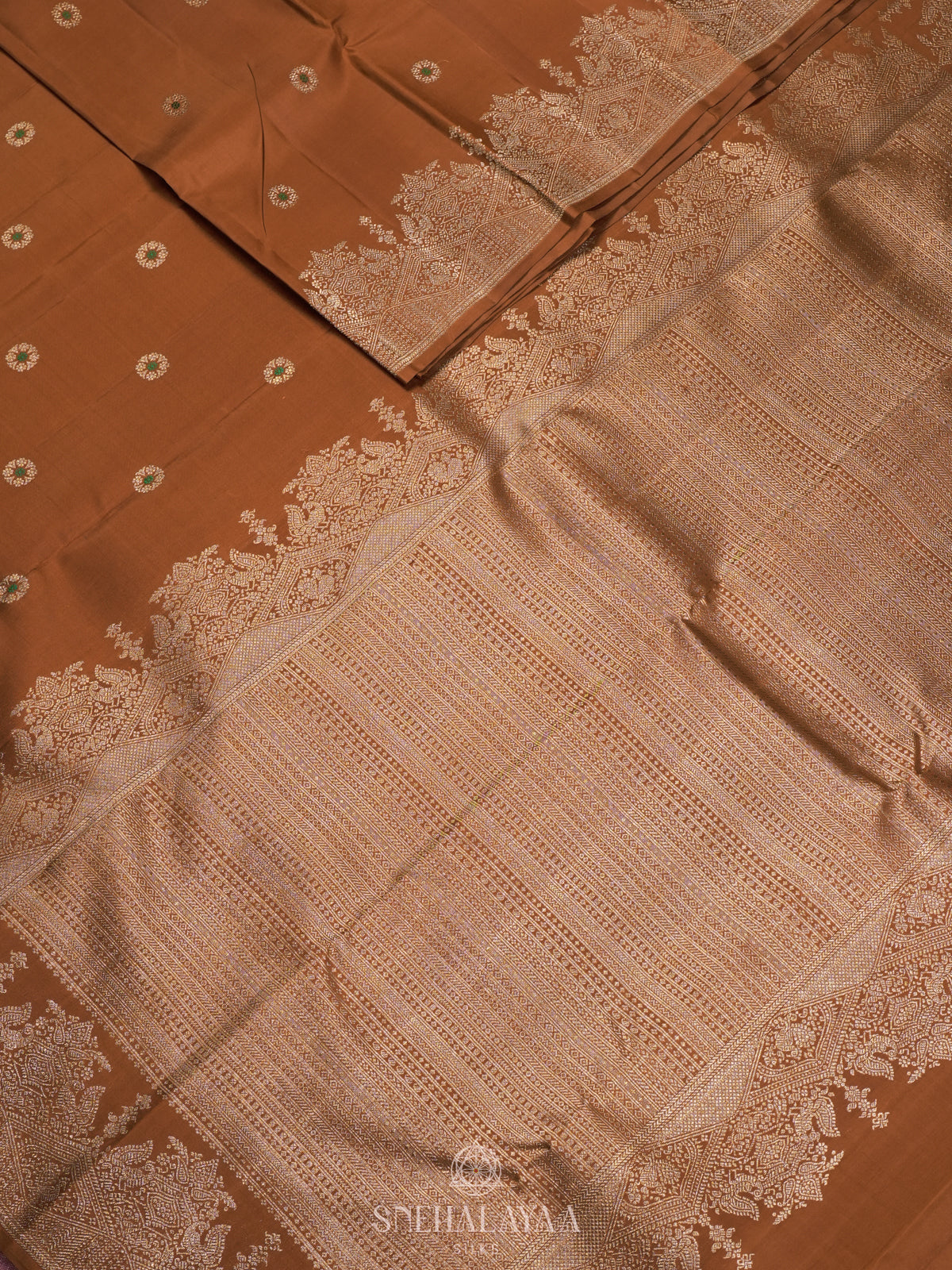 Orange Kanjivaram Silk Saree