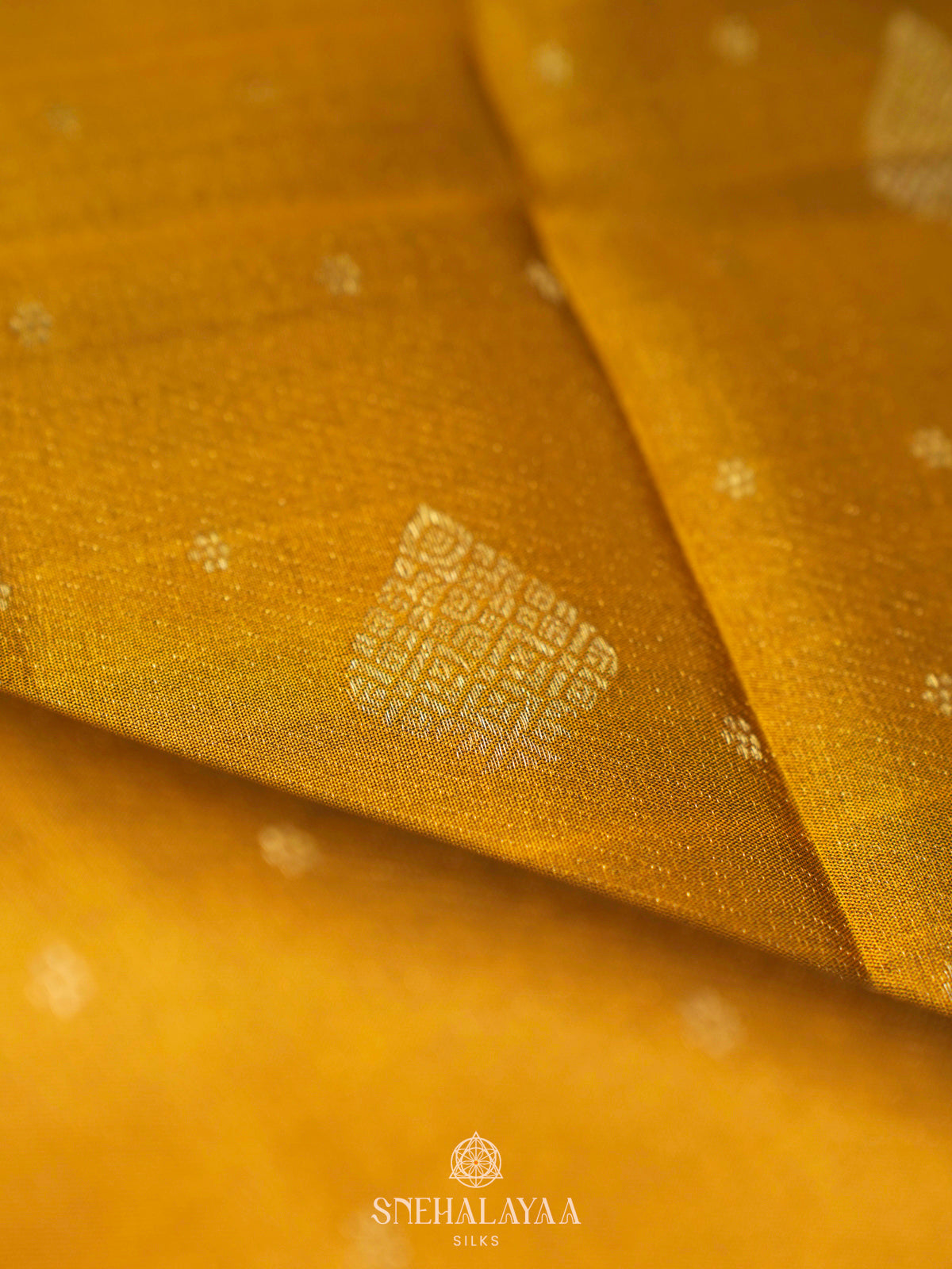 Mustard Yellow Kanjivaram Silk Saree