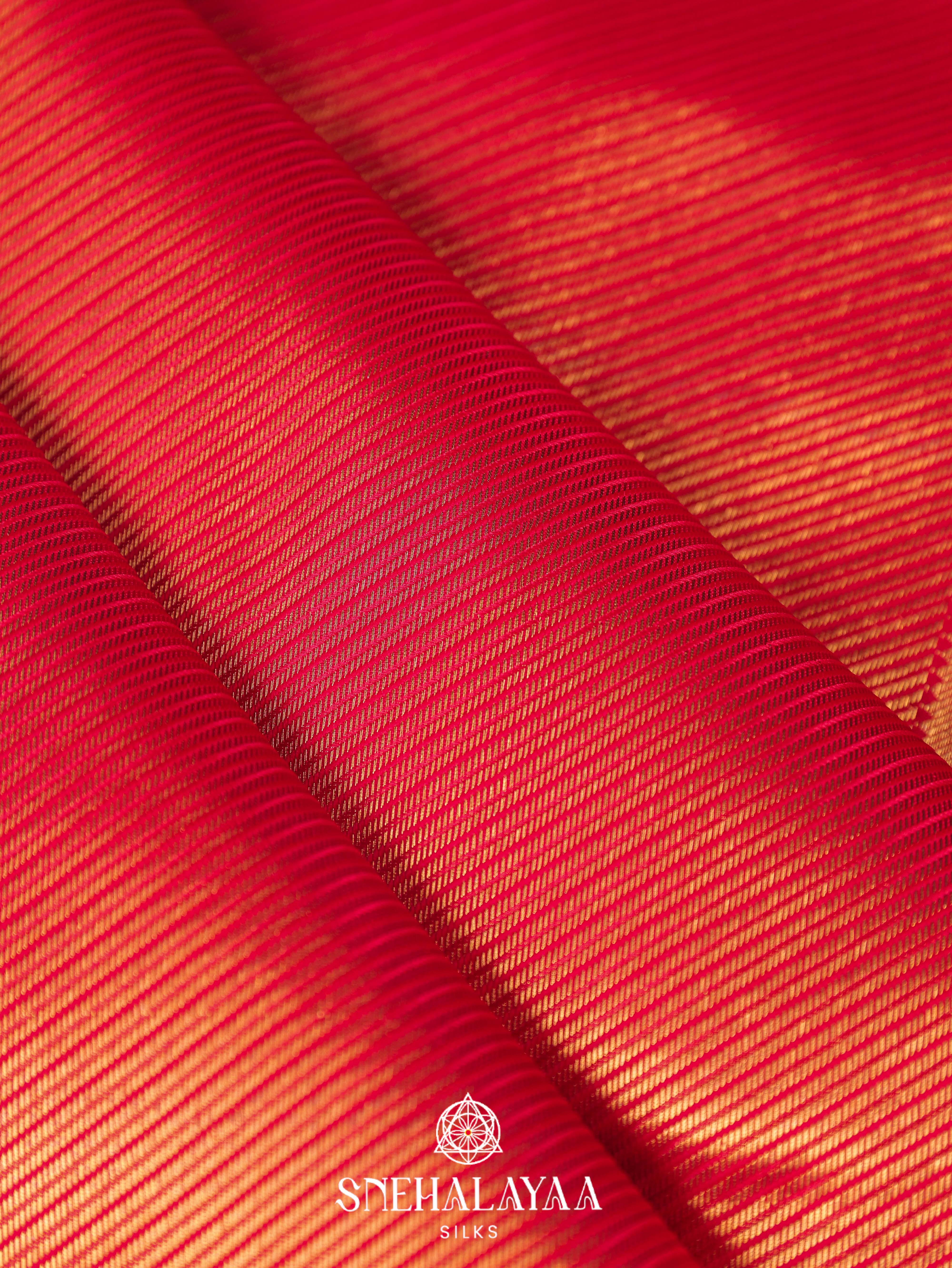 Red Art Silk Saree