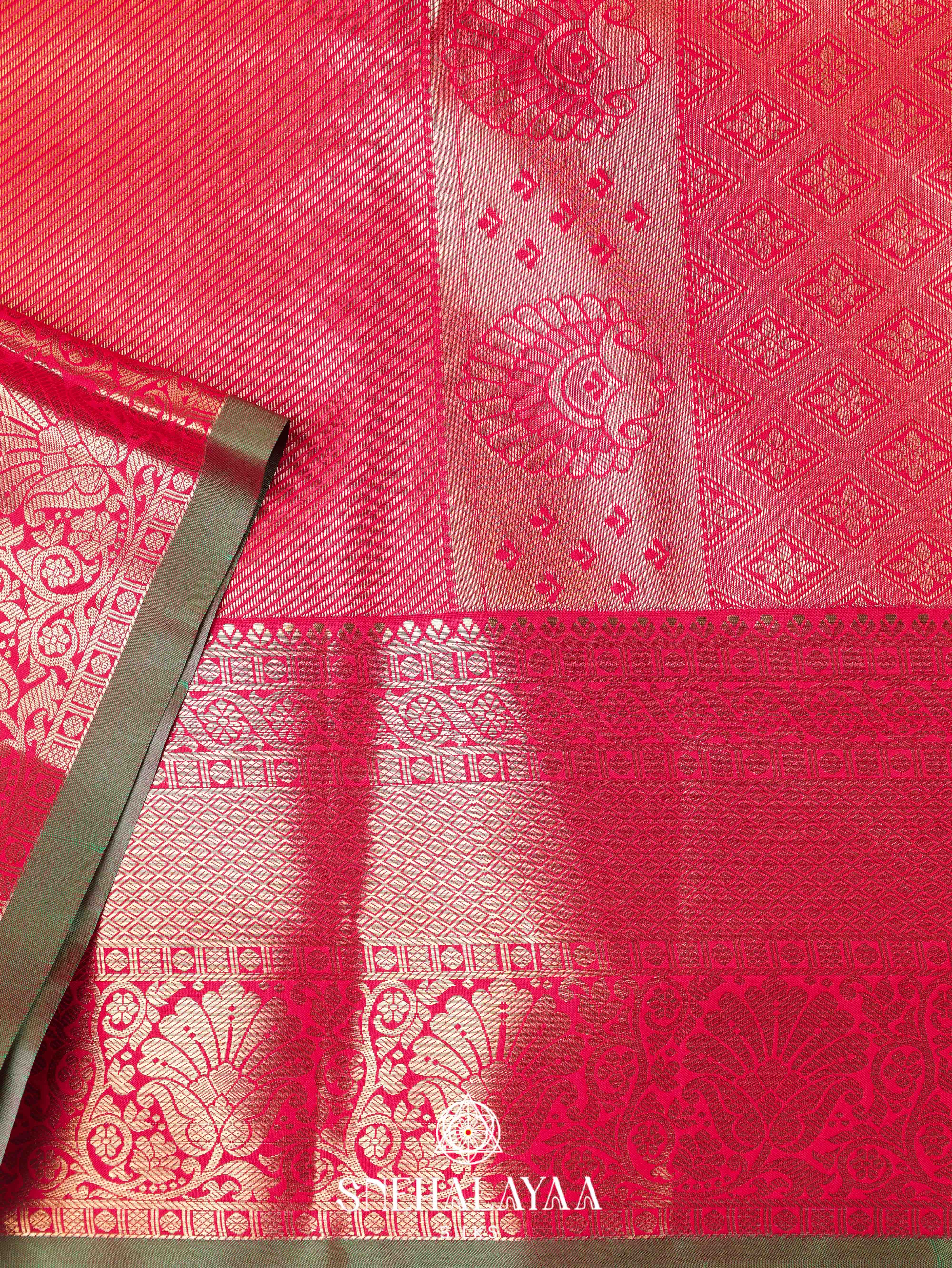 Red Art Silk Saree