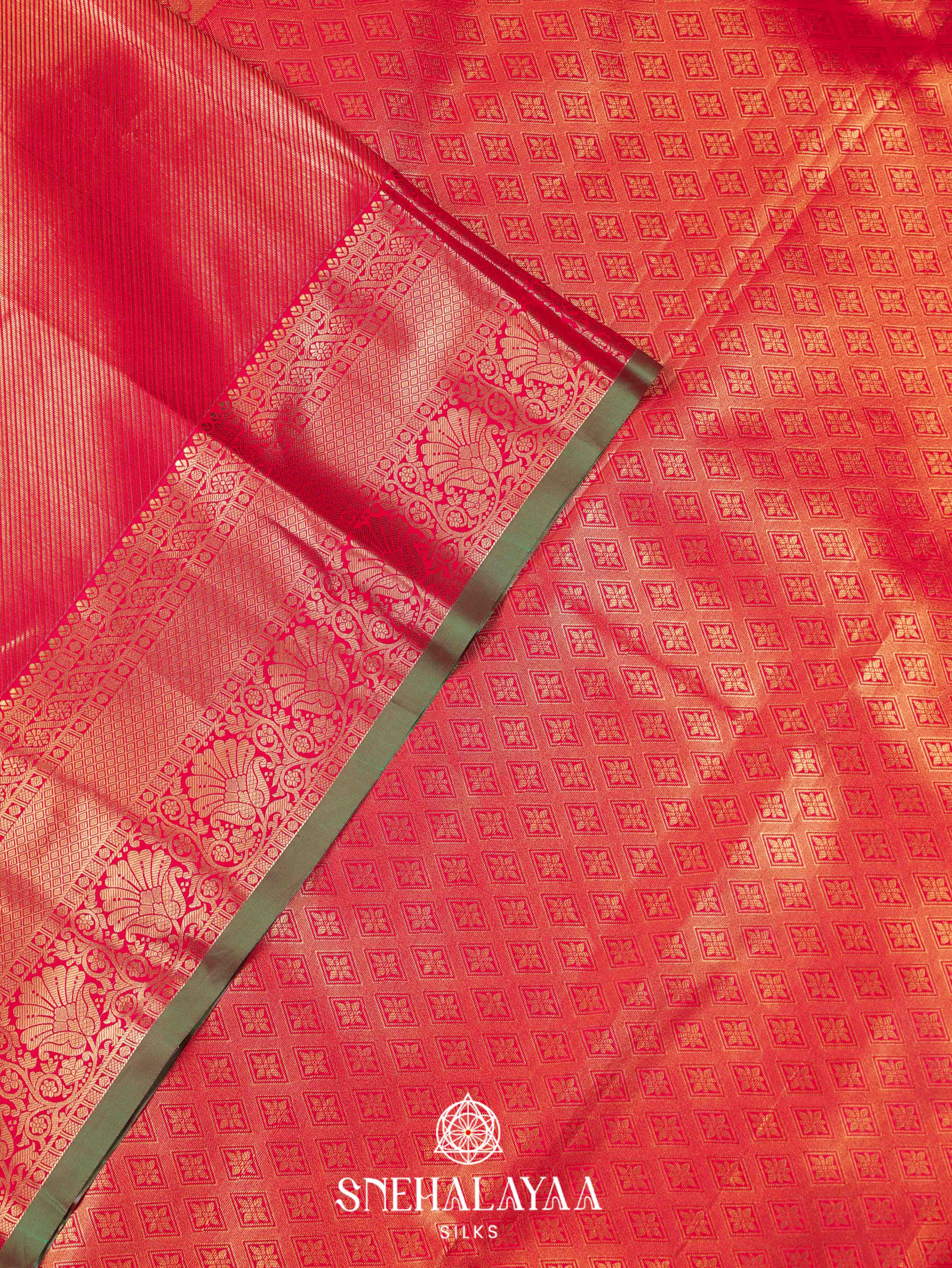Red Art Silk Saree