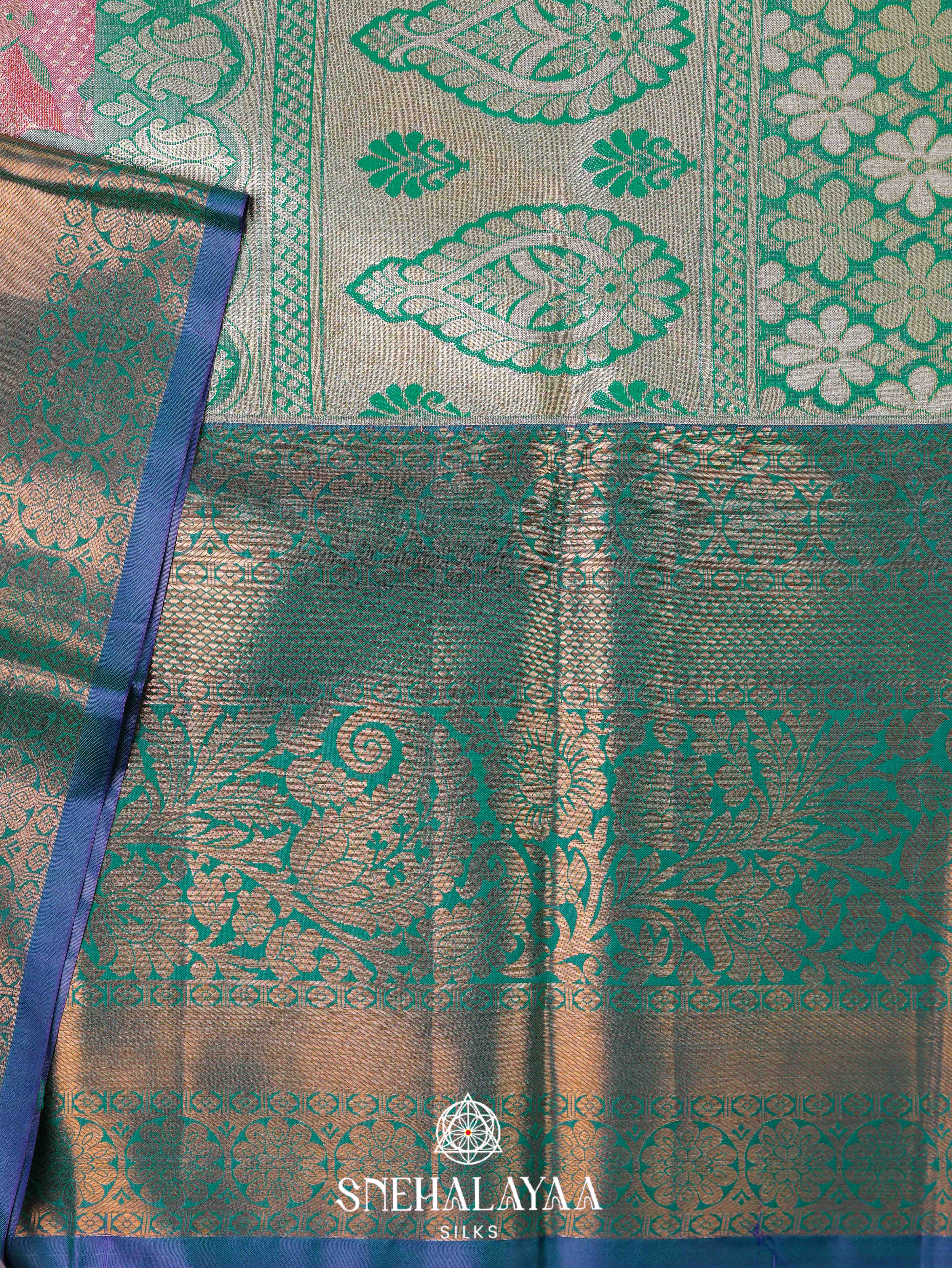 Pink Art Silk Saree