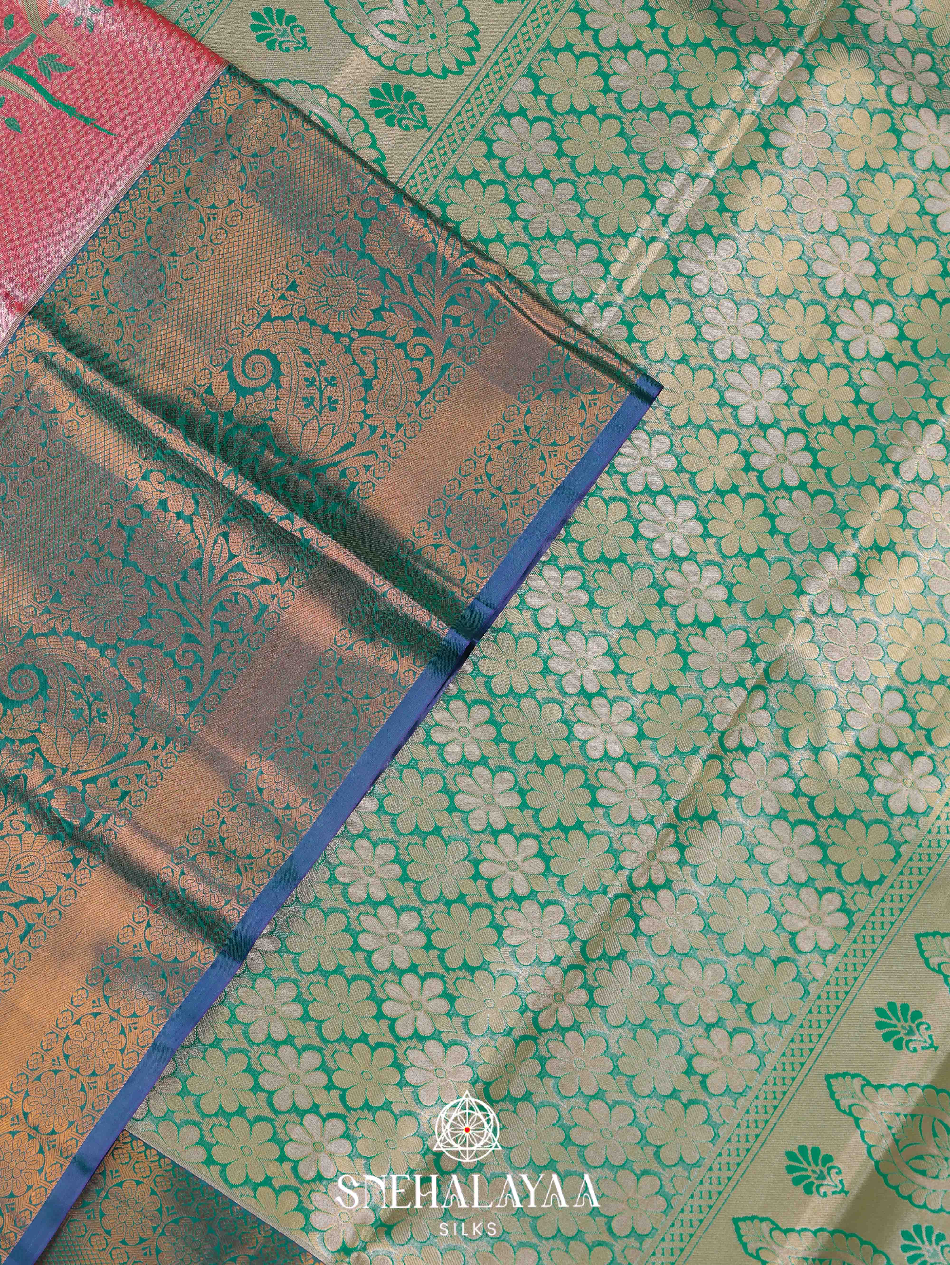 Pink Art Silk Saree