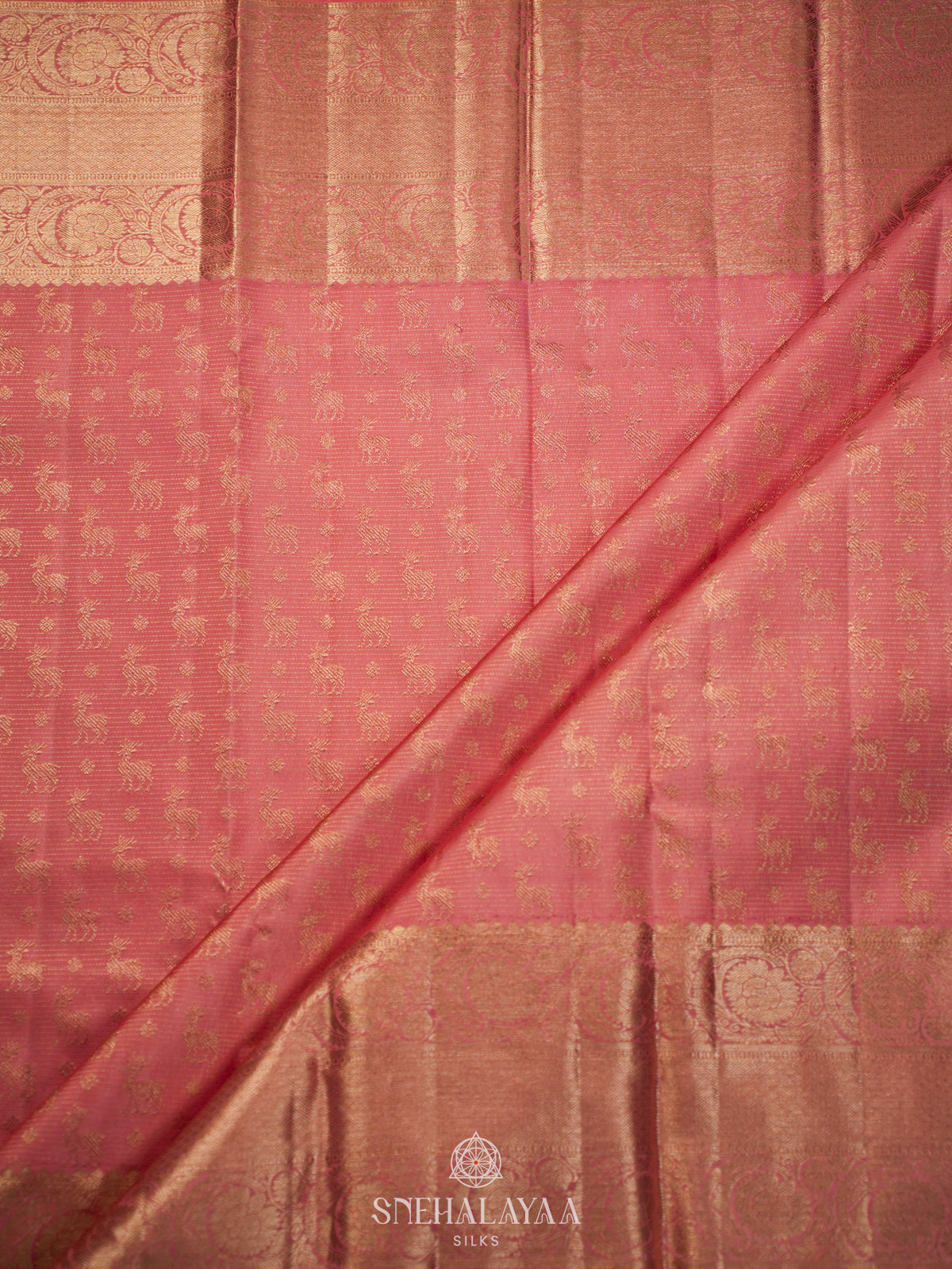 Pink Kanjivaram Silk Saree