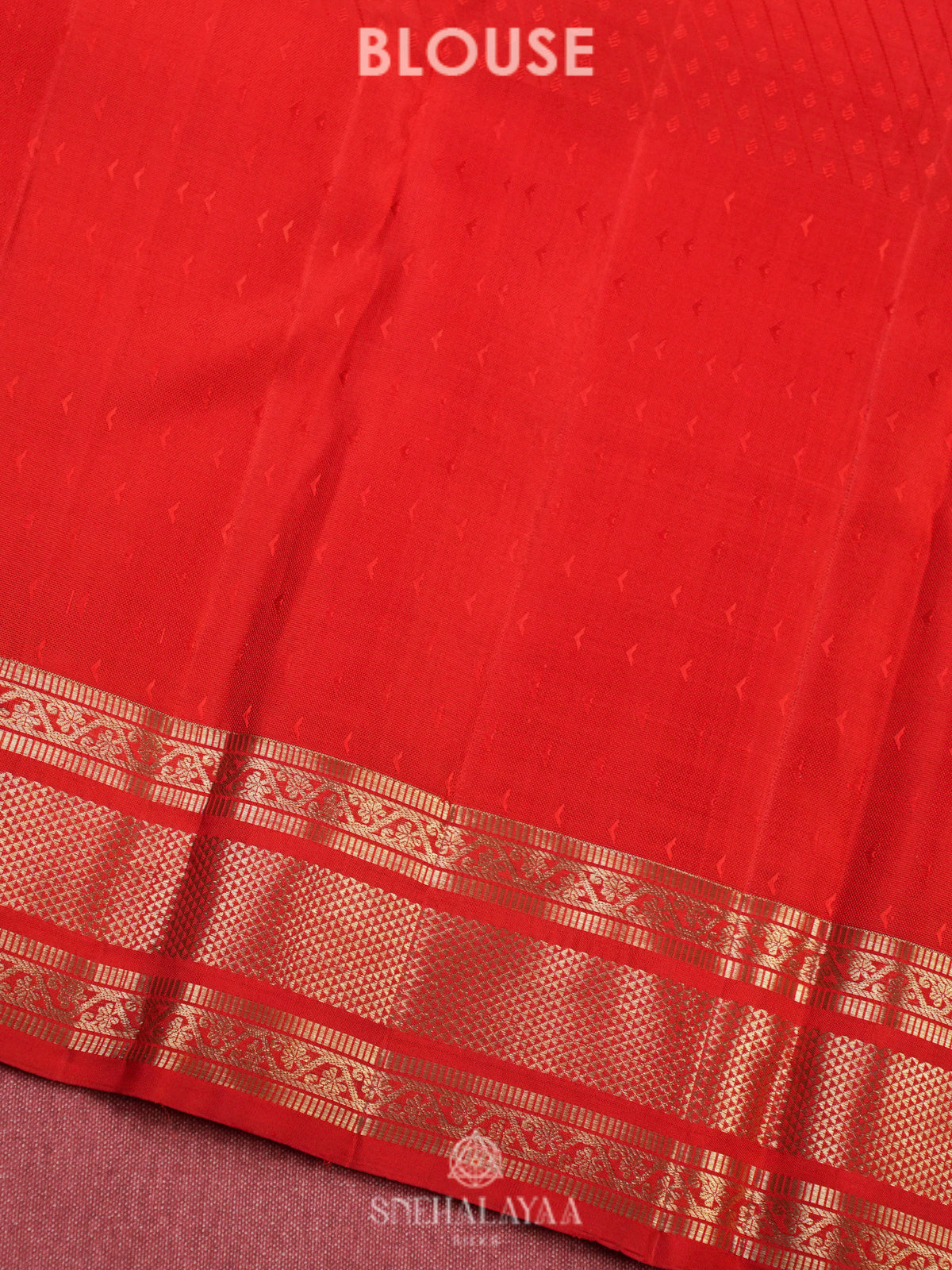 Rust Orange Kanjivaram Silk Saree
