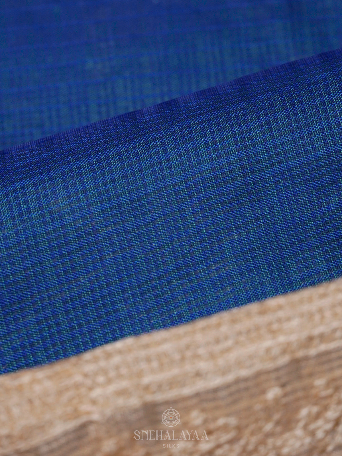 Navy Blue Kota Embroidery Saree