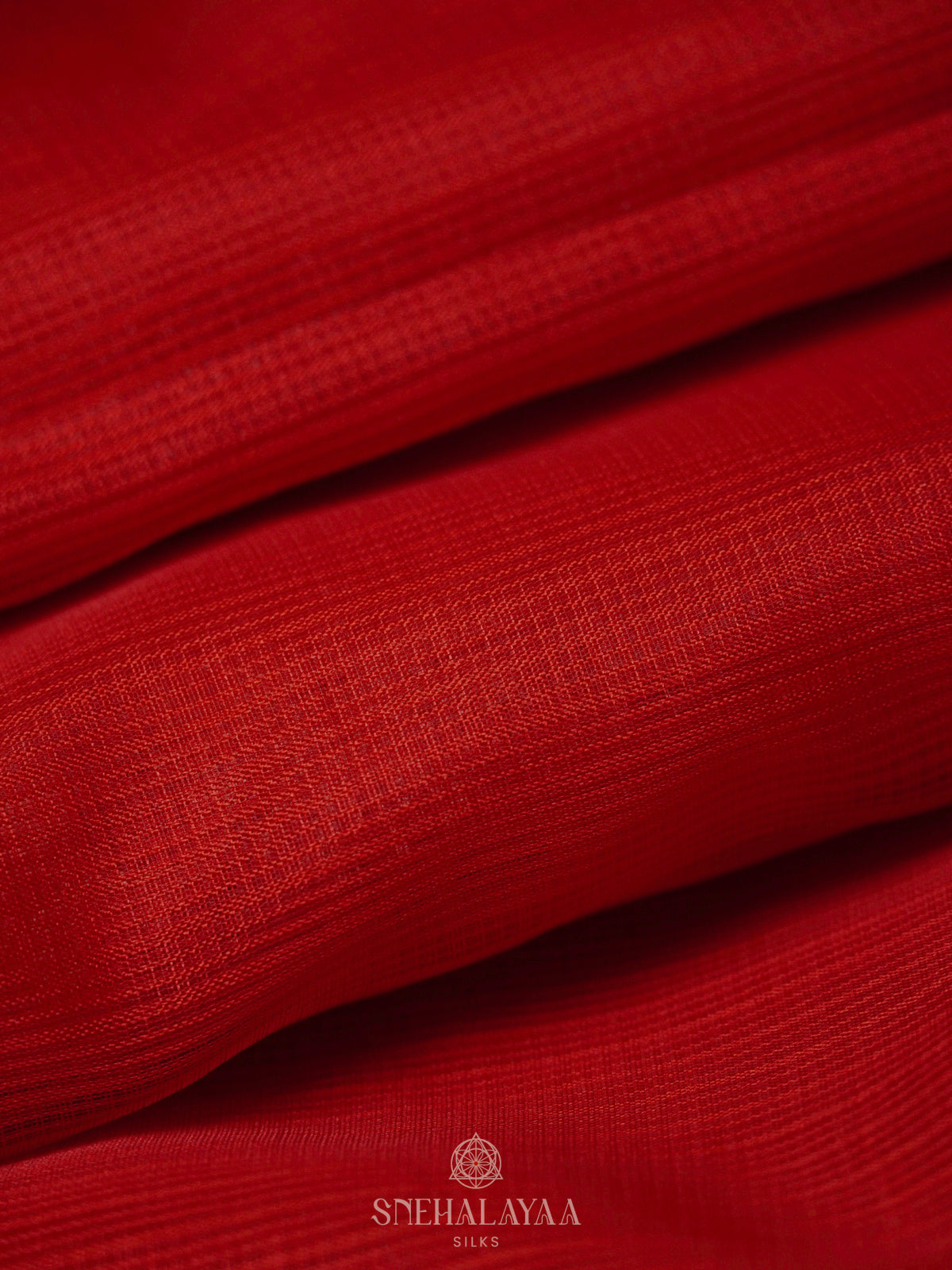 Red Kota Embroidery Saree