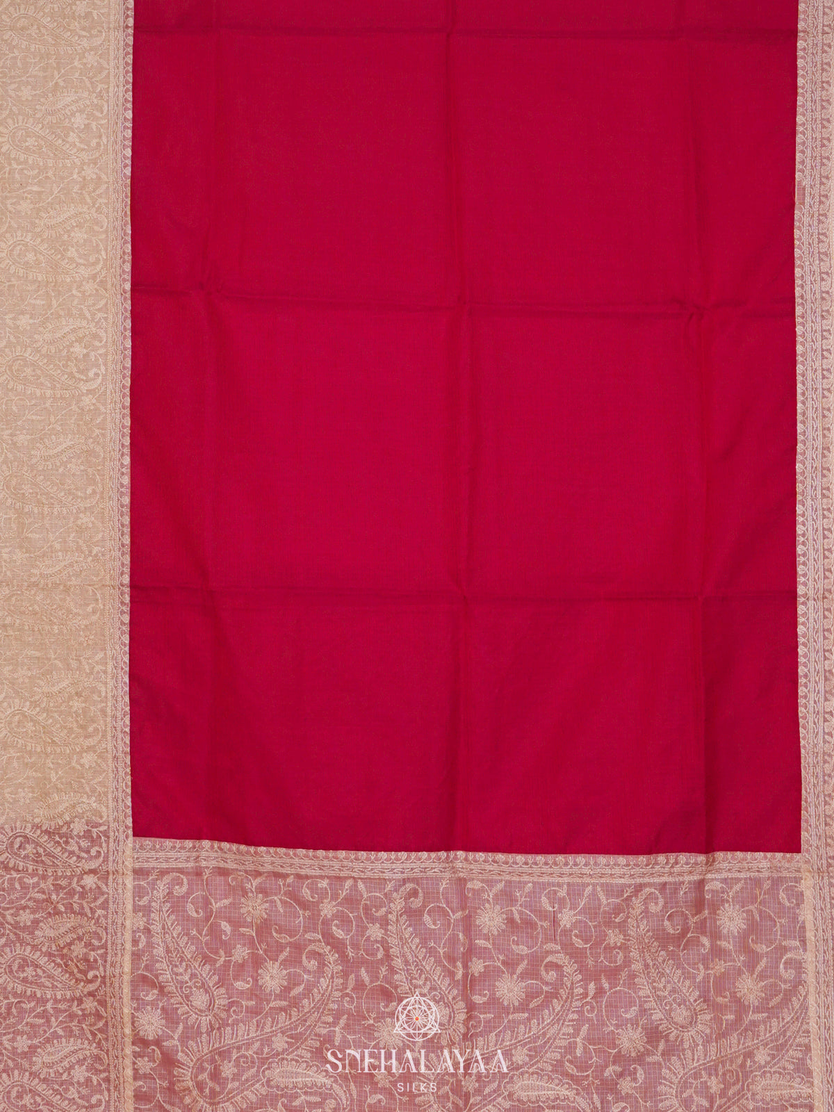 Pink Kota Embroidery Saree