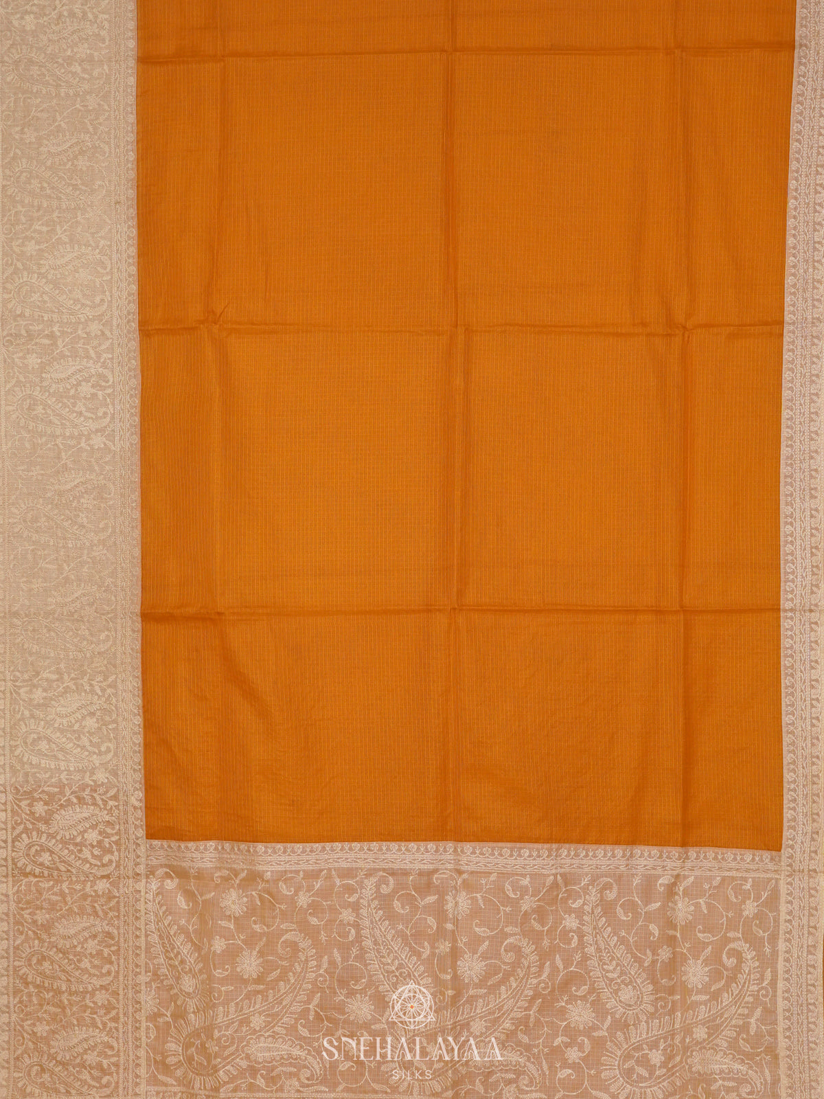 Yellow Kota Embroidery Saree