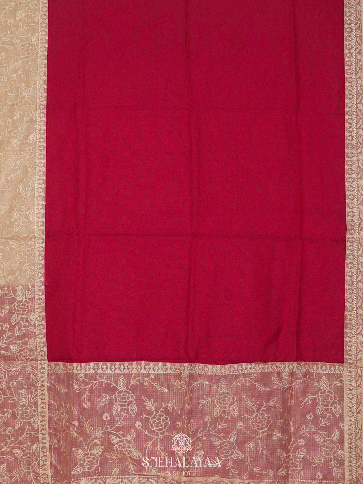 Pink Kota Embroidery Saree