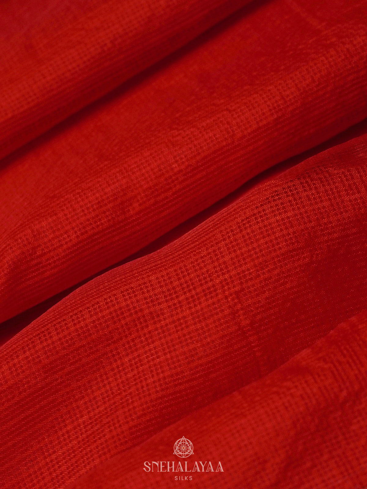 Red Kota Embroidery Saree