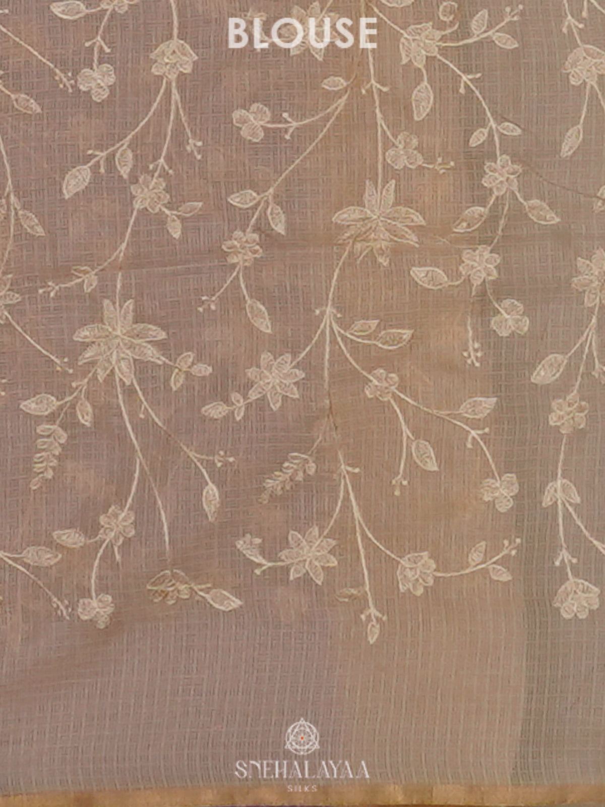 Lavender Kota Embroidery Saree