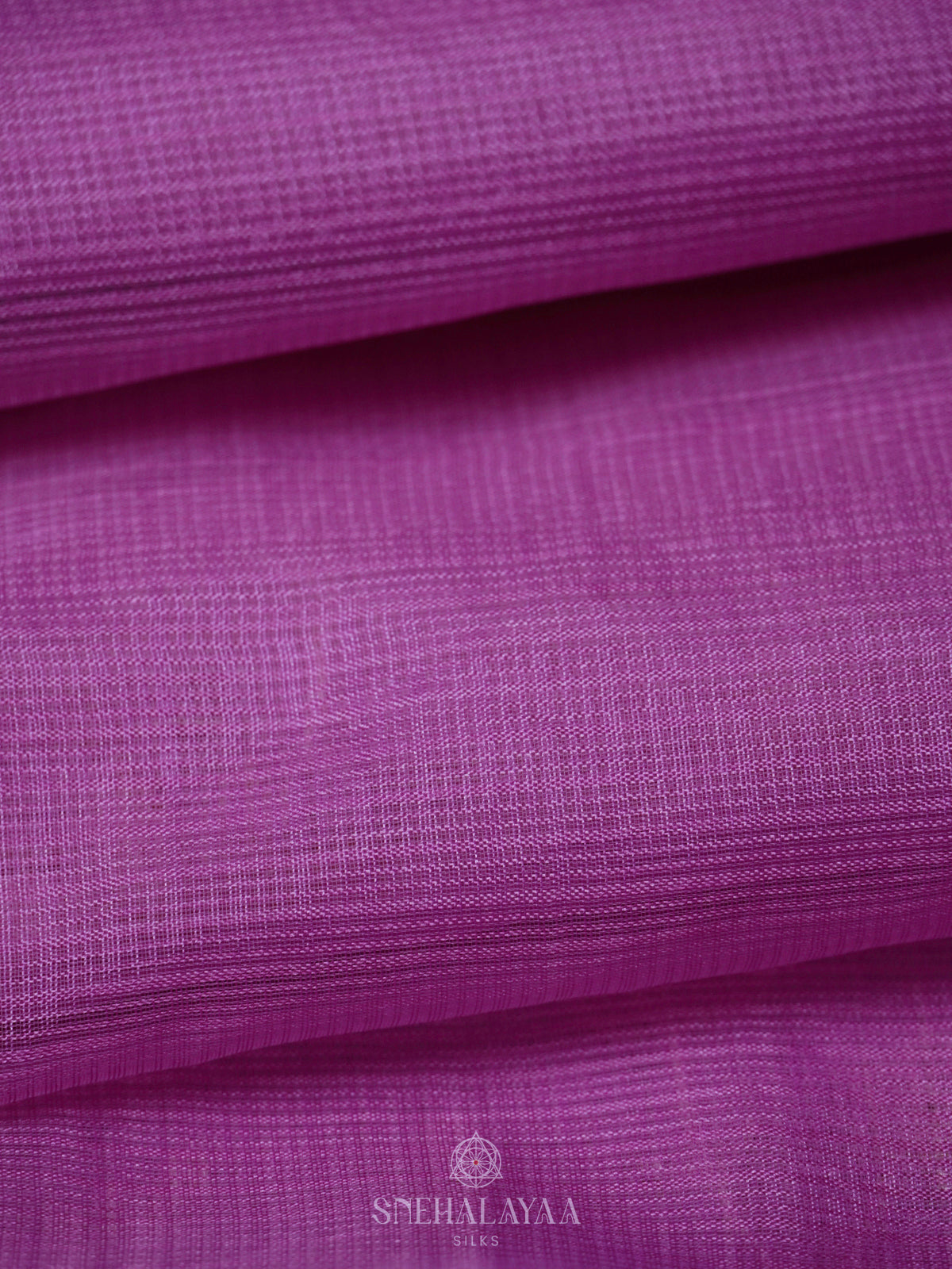 Purple Kota Embroidery Saree
